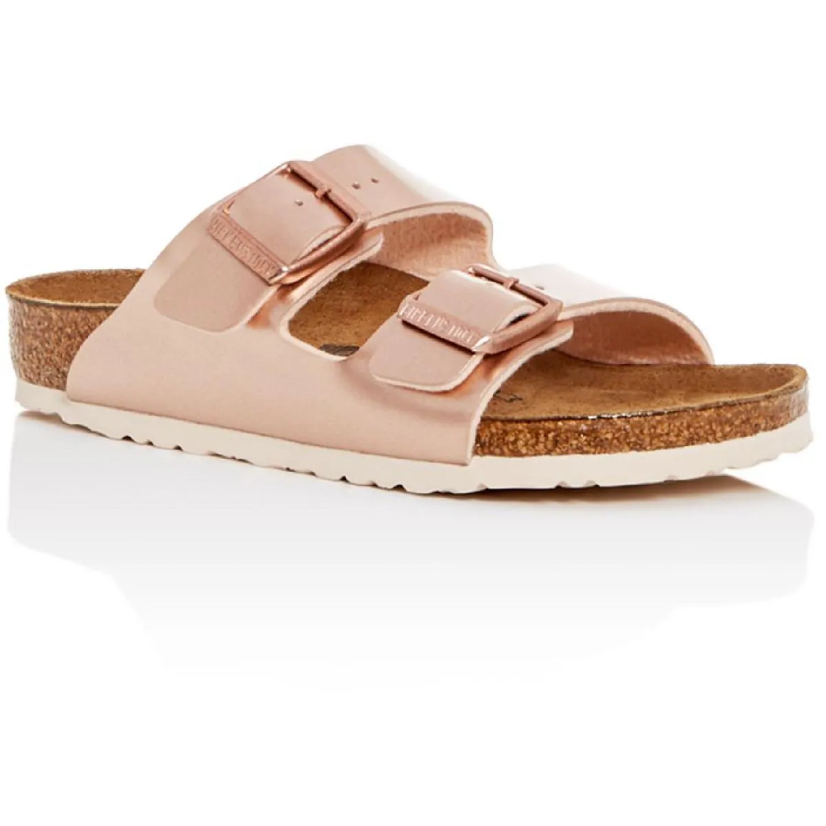 Arizona Kids Girls Leather Metallic Footbed Sandals