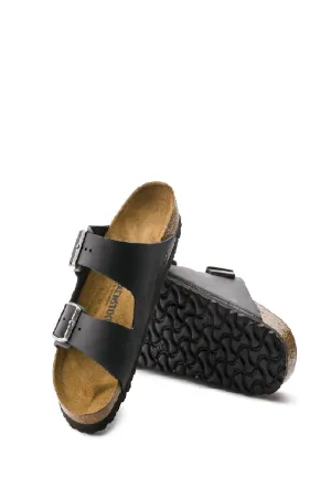 Arizona Oiled Leather Sandal In Black