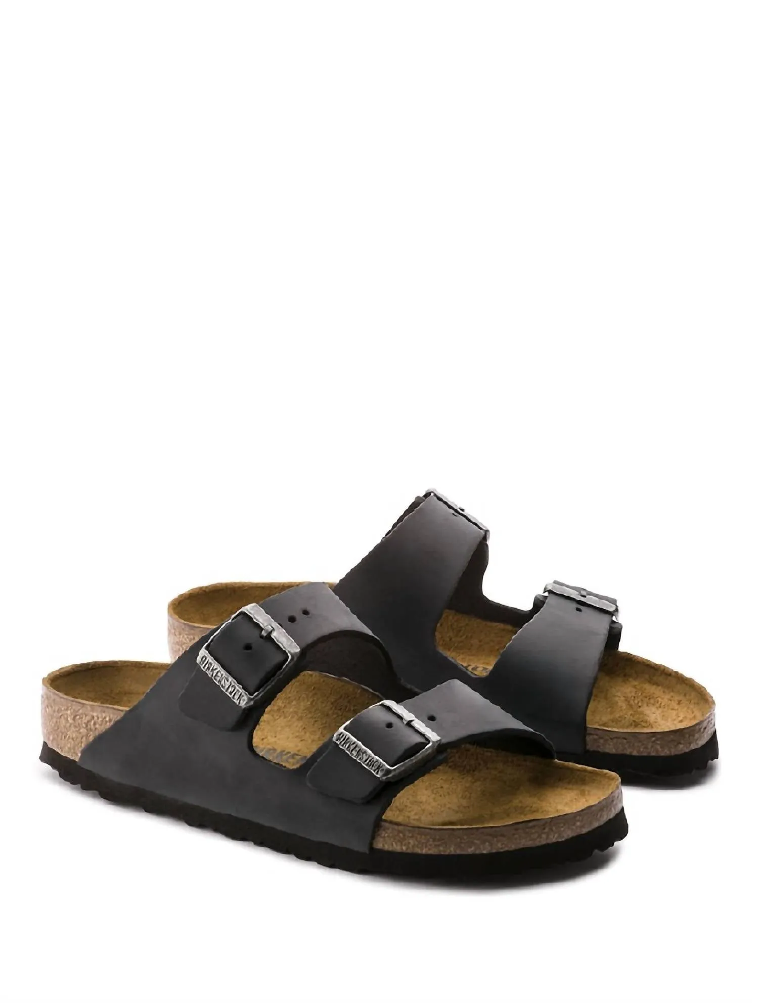 Arizona Oiled Leather Sandal In Black