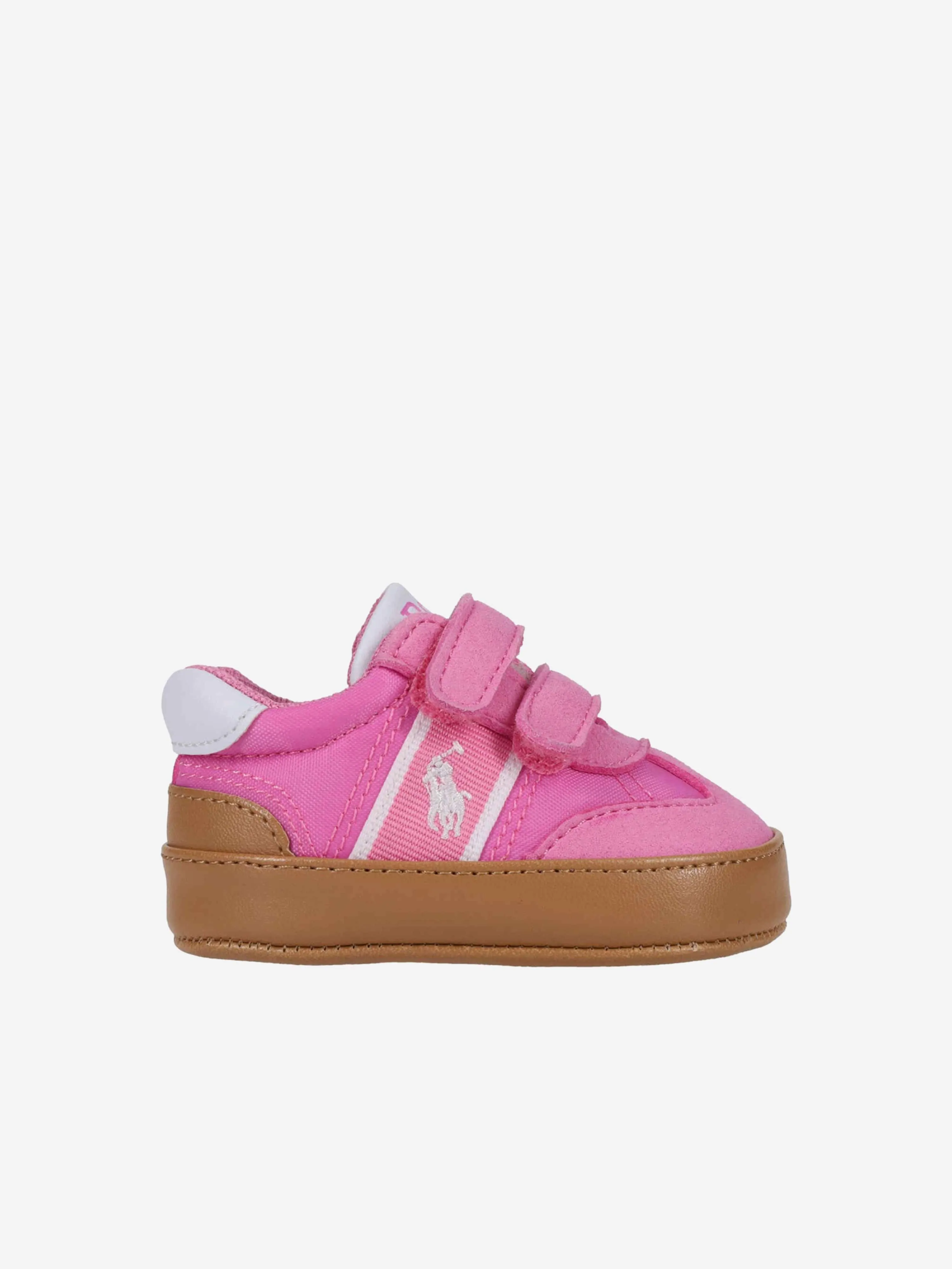 Baby Girls Heritage Court III T-Toe EZ Trainers in Pink
