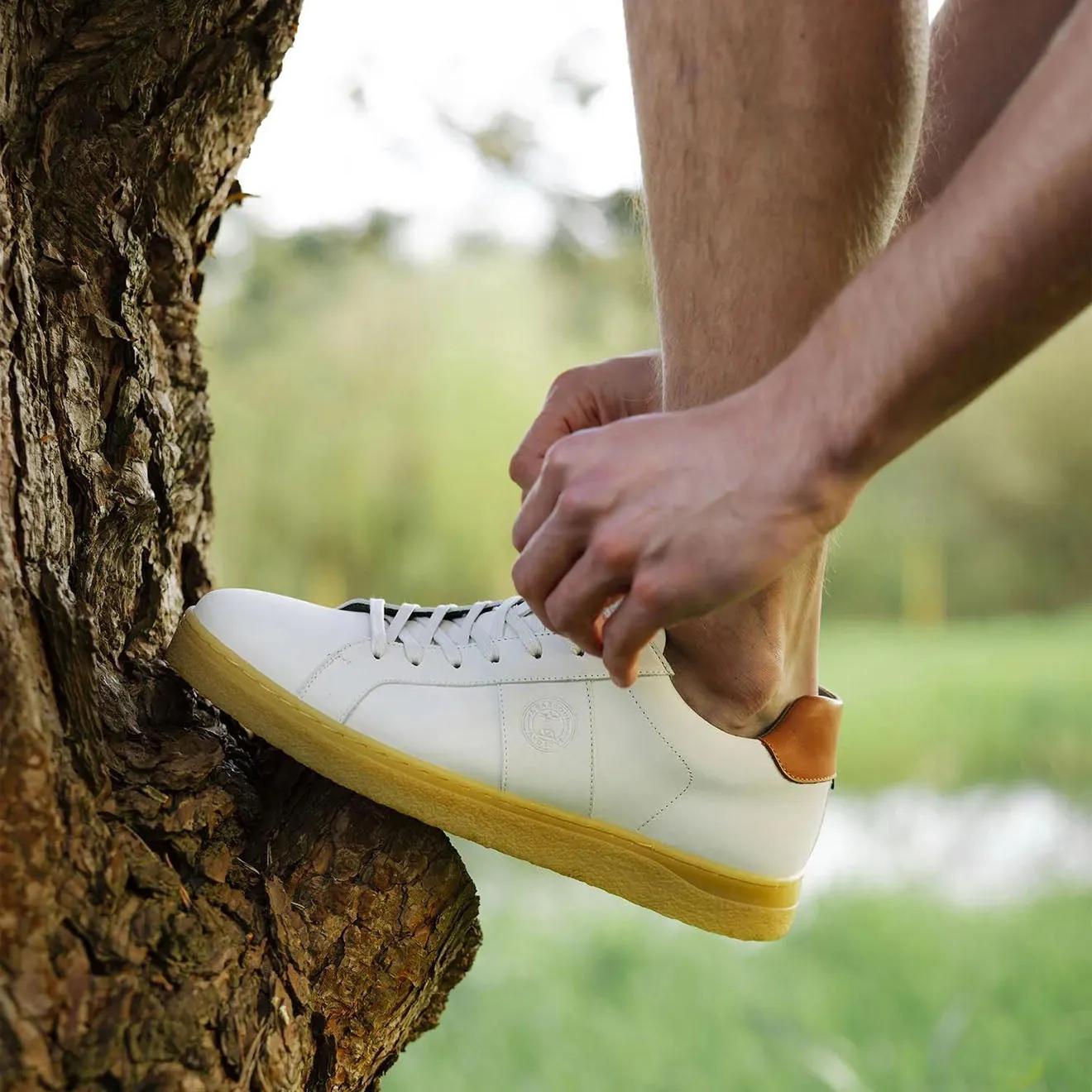 Barbour Reflect Trainer Off White