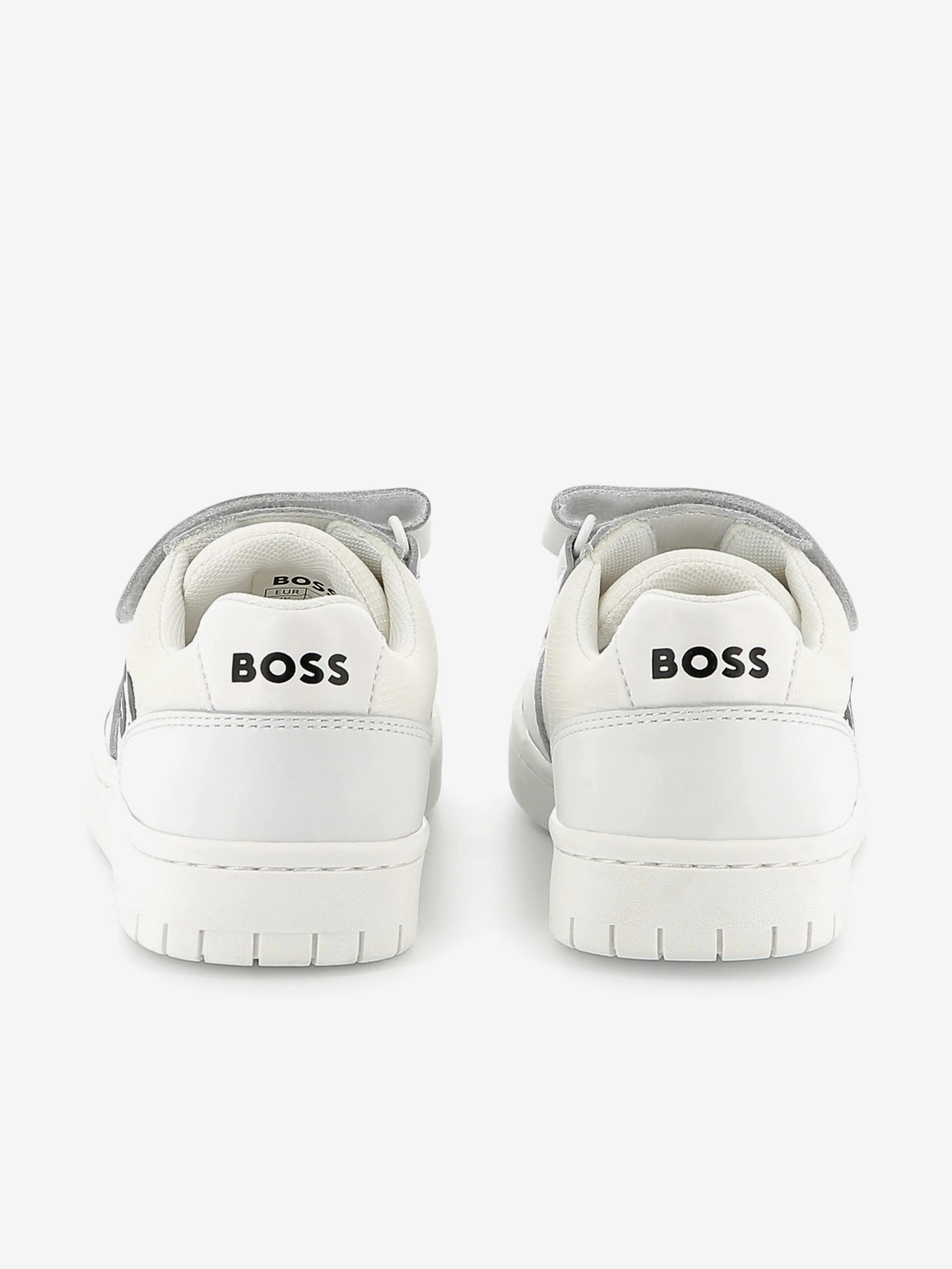BOSS Boys Logo Trainers in White