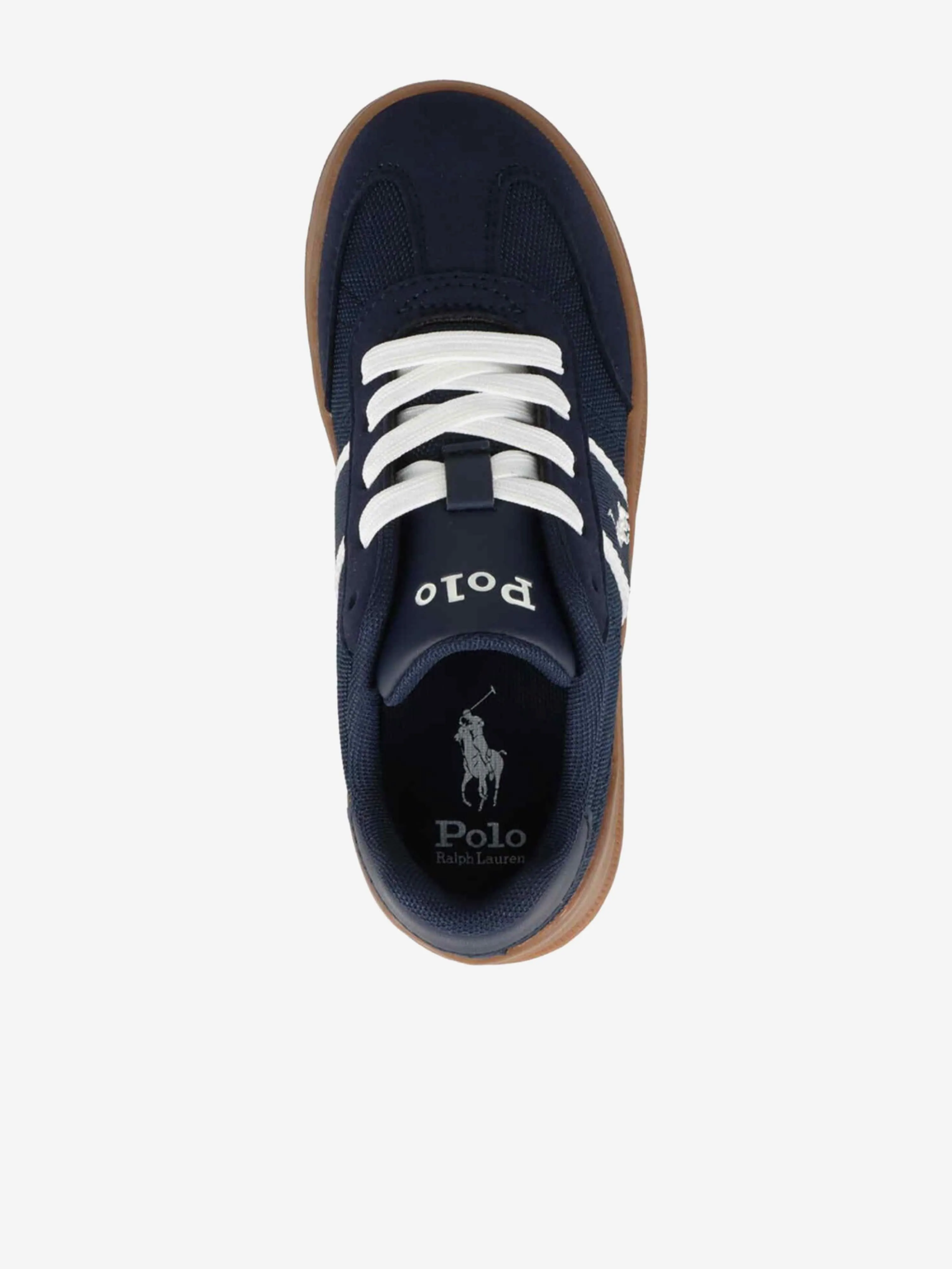 Boys Heritage Court III T-Toe Trainers in Navy