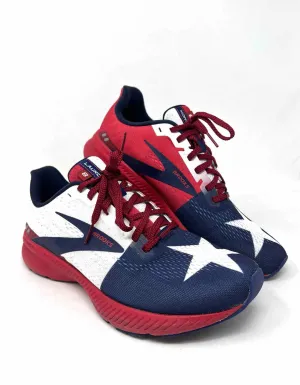 Brooks Size 10 Bl/Wh/Rd Flag Lace-Up Shoes Sneakers