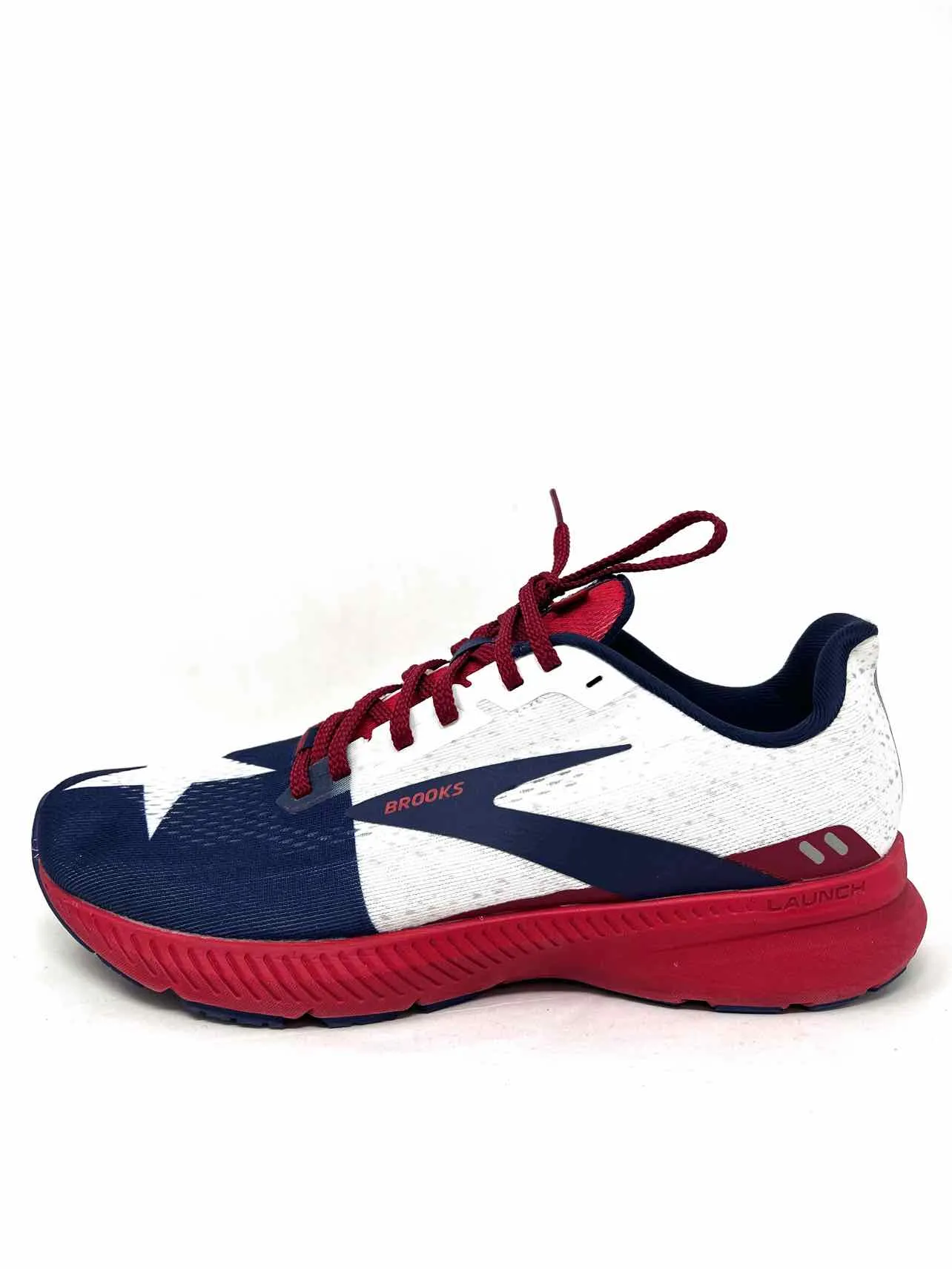 Brooks Size 10 Bl/Wh/Rd Flag Lace-Up Shoes Sneakers