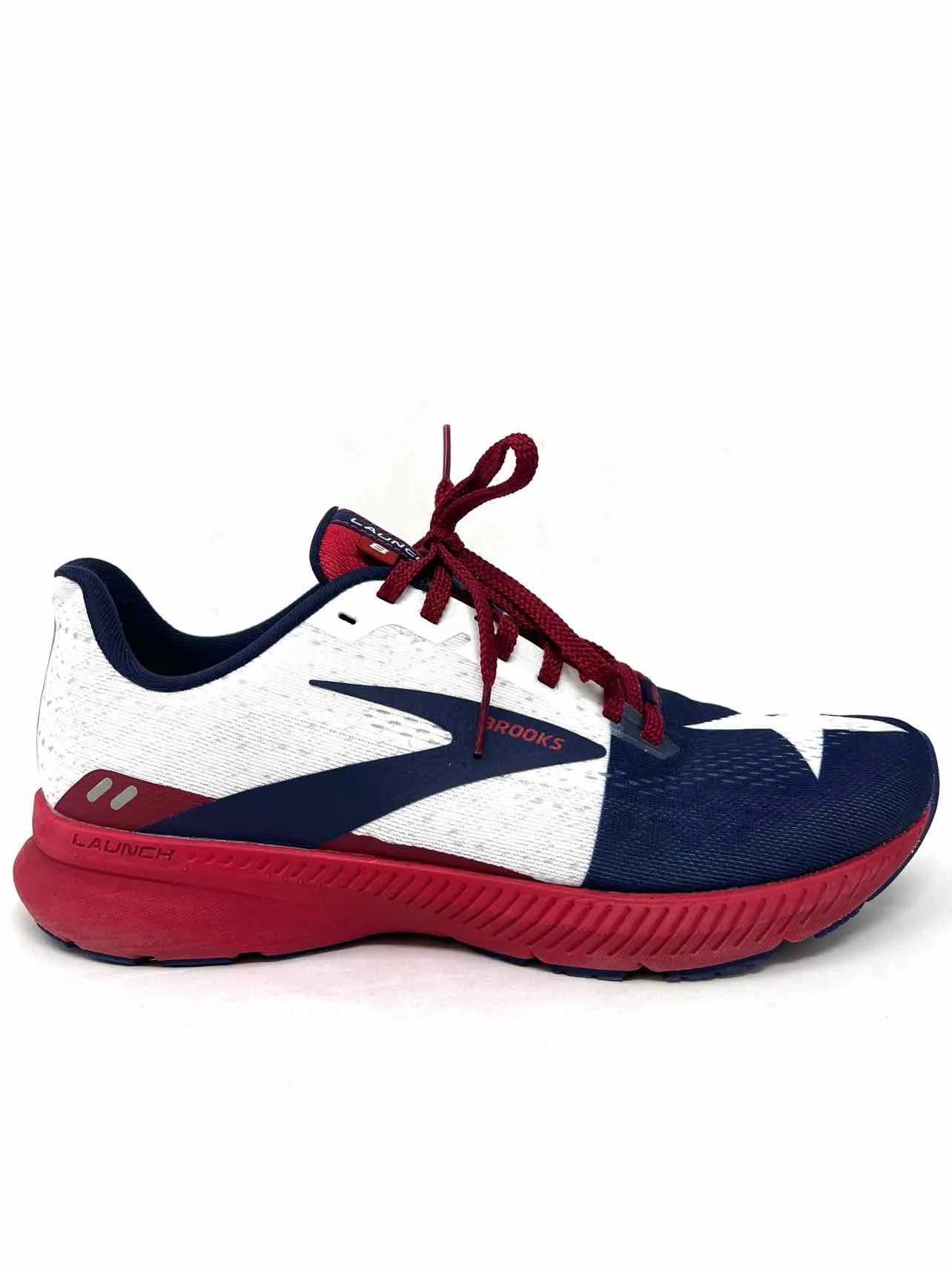 Brooks Size 10 Bl/Wh/Rd Flag Lace-Up Shoes Sneakers
