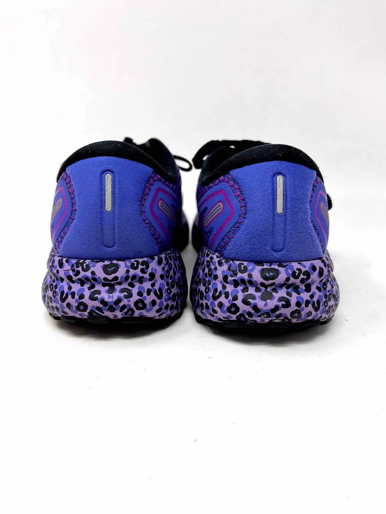 Brooks Size 6 Purple/Black Mesh Animal Print Shoes Sneakers