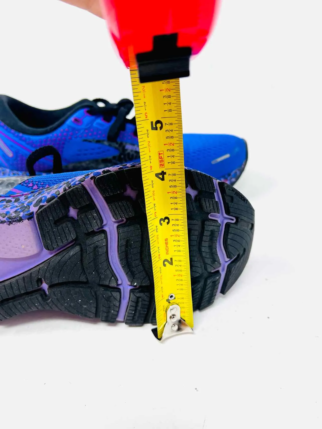 Brooks Size 6 Purple/Black Mesh Animal Print Shoes Sneakers