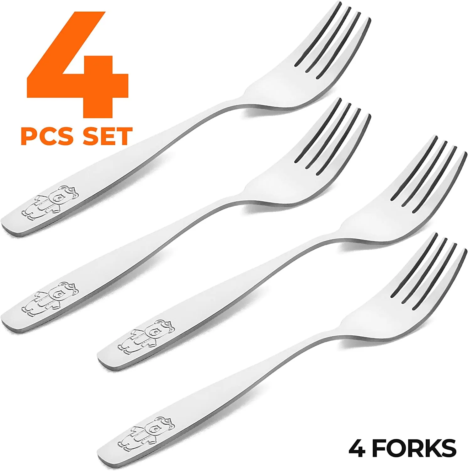 Child and Toddler Silverware Set for Self Feeding (4 Forks) ecco Shoes