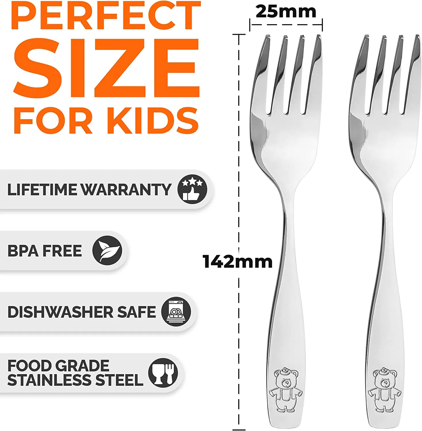 Child and Toddler Silverware Set for Self Feeding (4 Forks) ecco Shoes