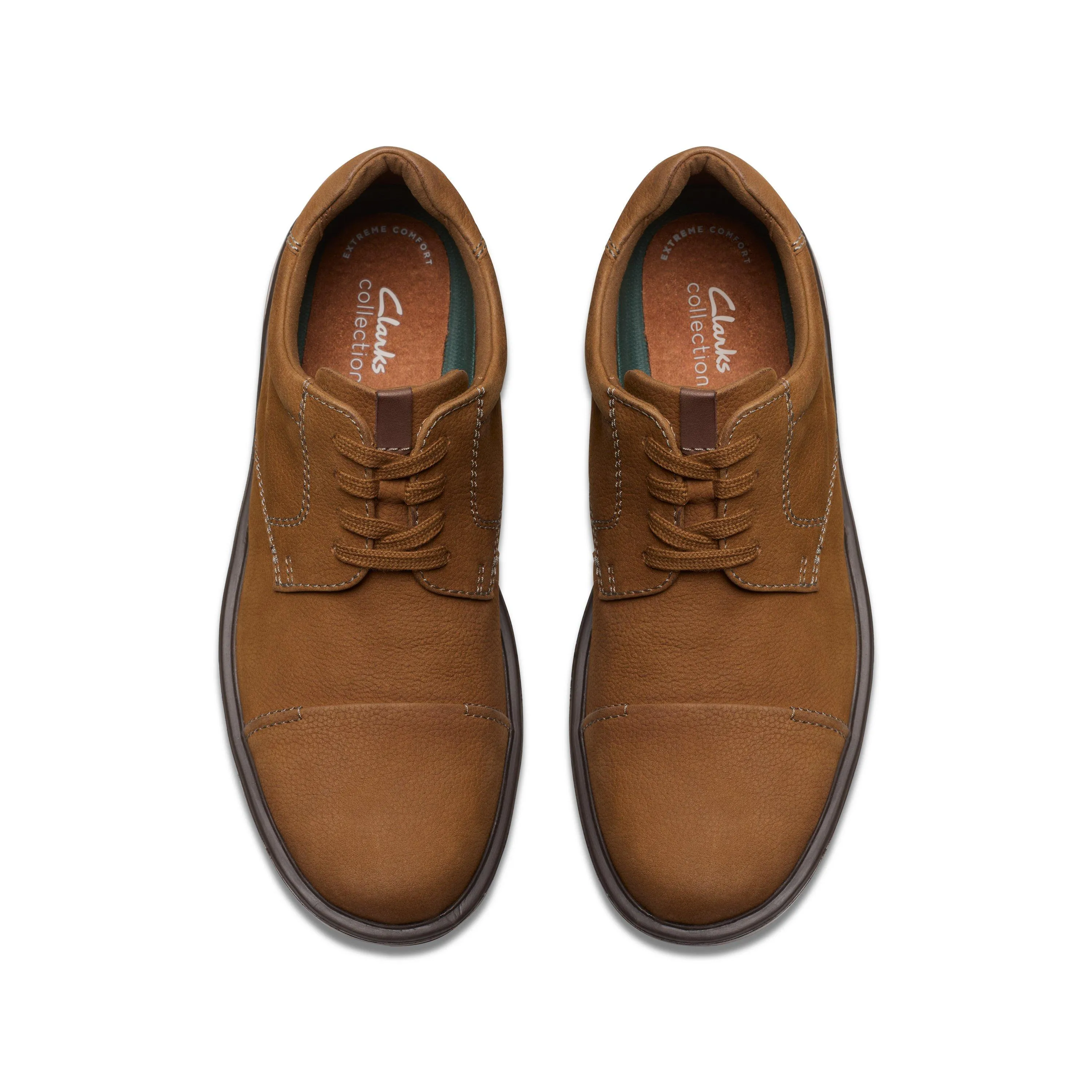 Clarks Gessler Cap in Brown Oiled Nubuck
