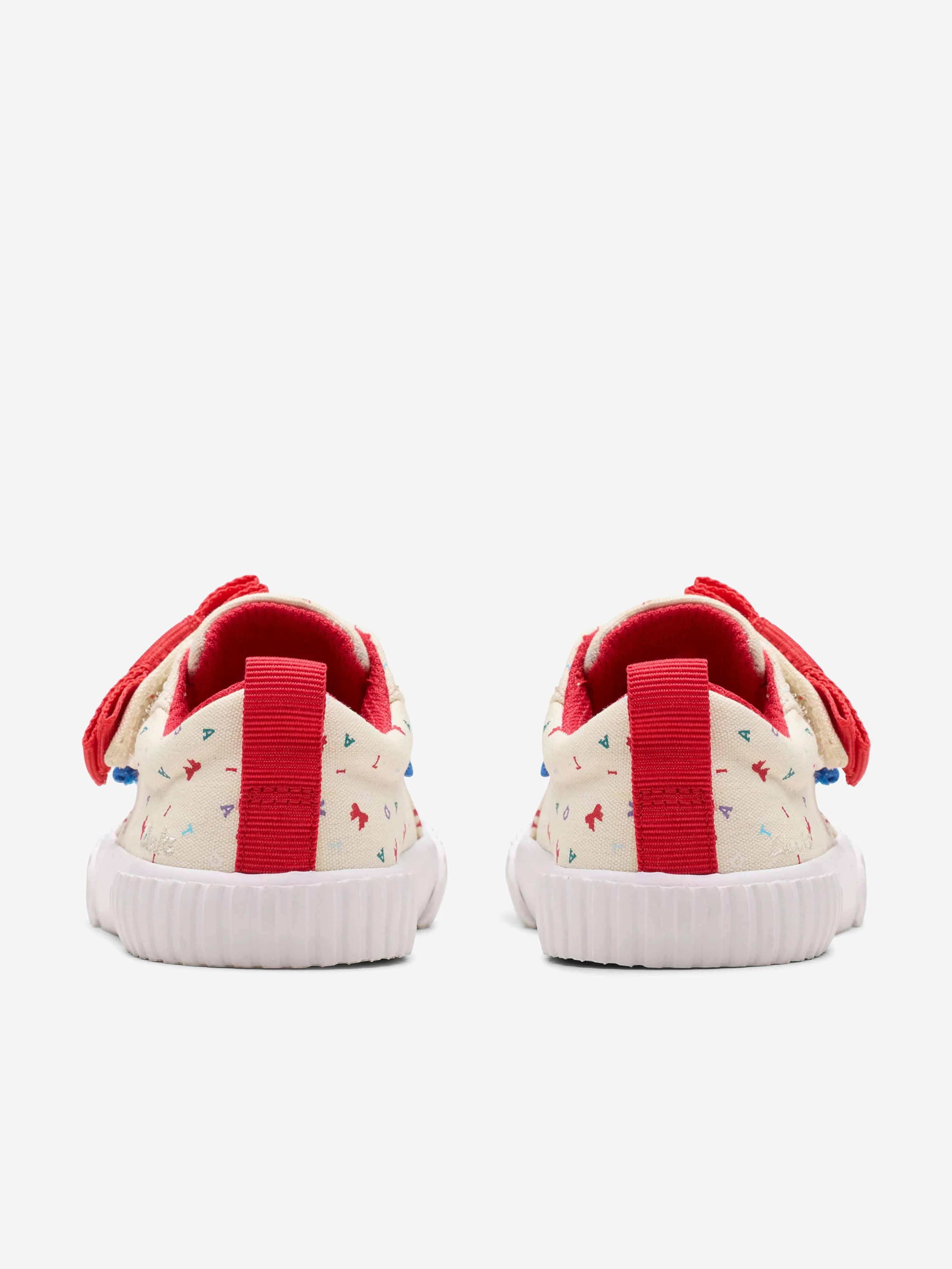 Clarks Girls Roald Dahl Foxing Bow Trainers in Ivory