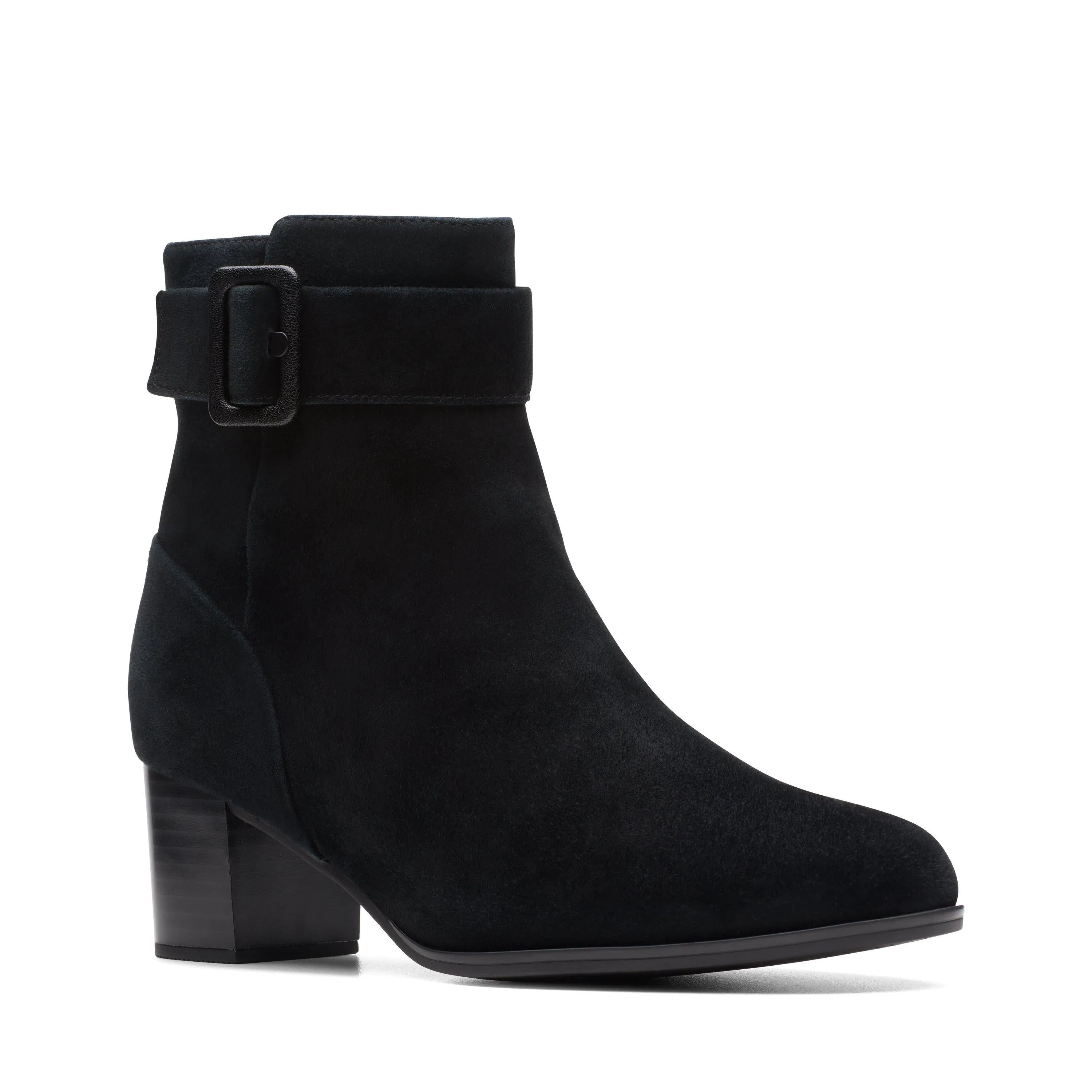 Clarks Loken Zip WP in Black Suede