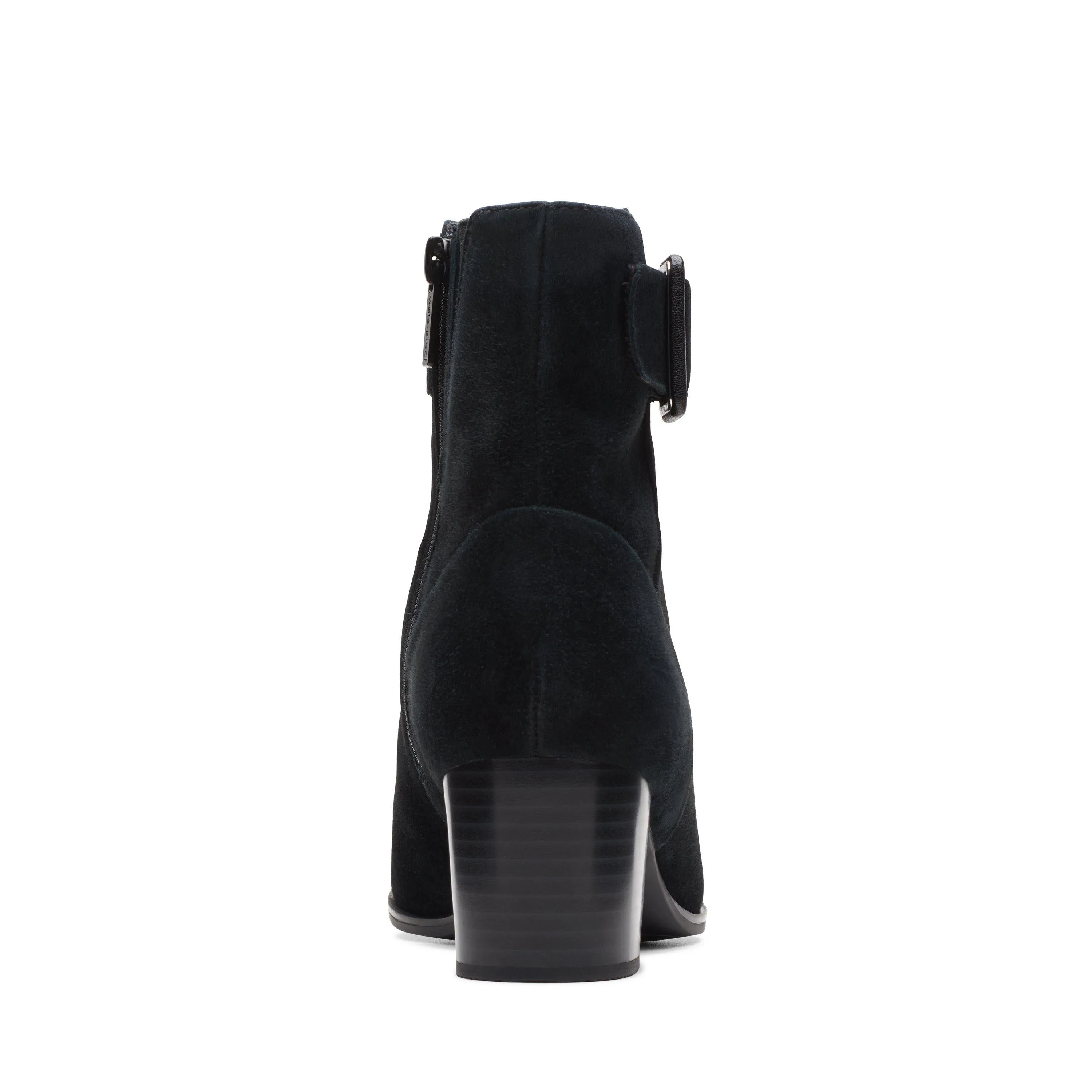 Clarks Loken Zip WP in Black Suede