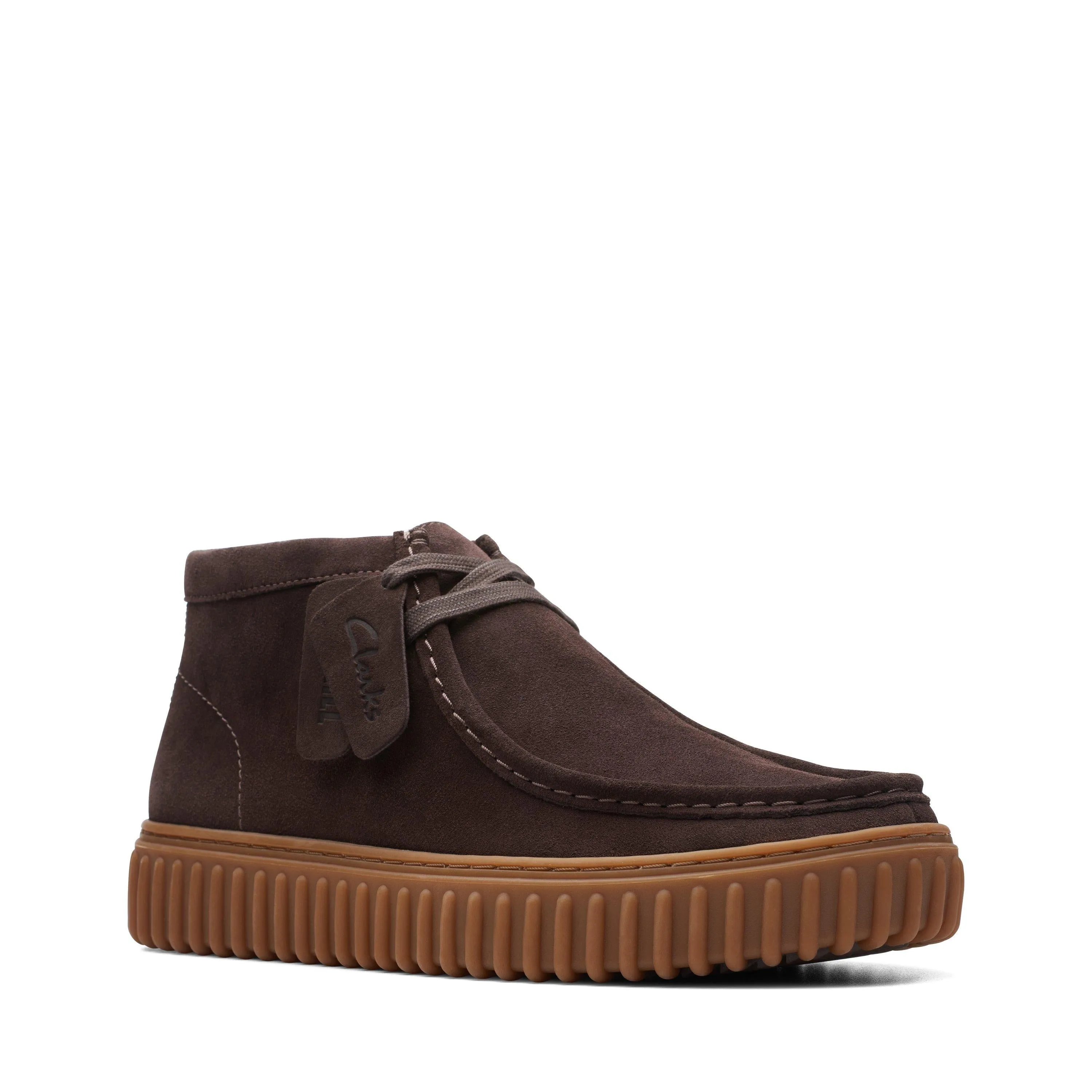 Clarks Torhill Hi in Brown Suede