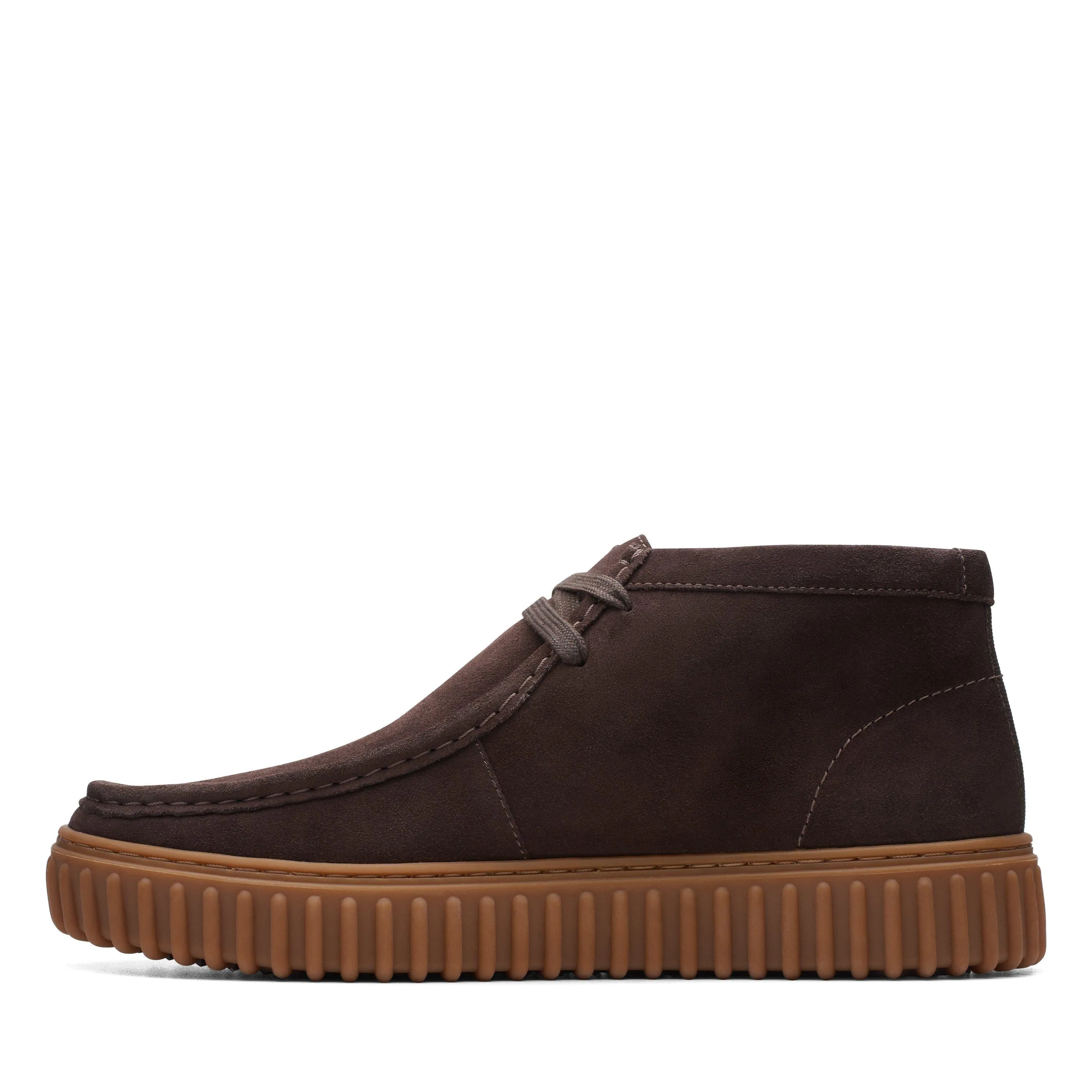 Clarks Torhill Hi in Brown Suede