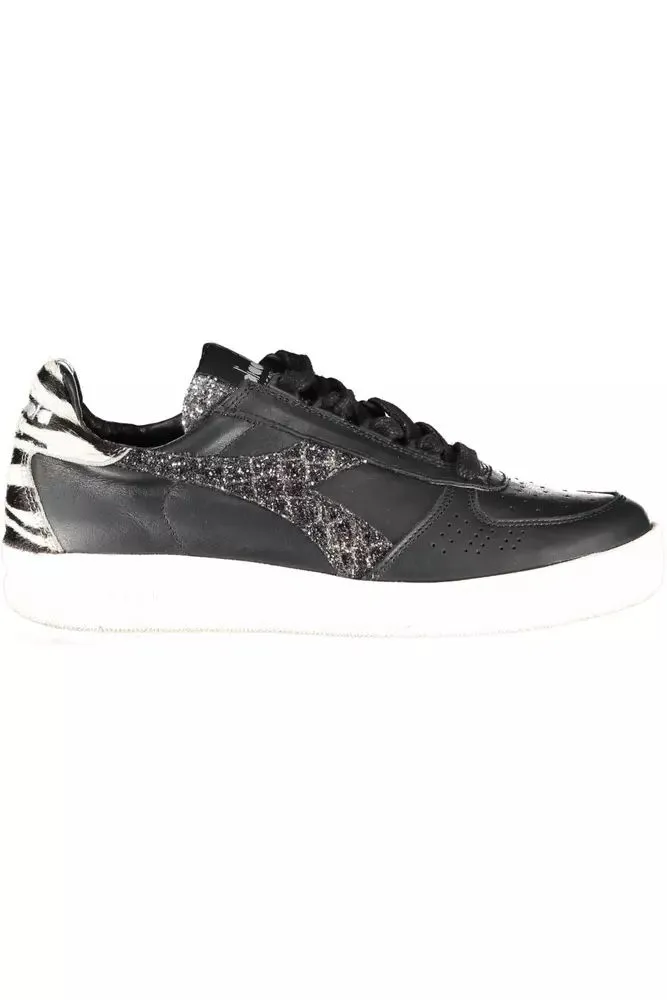 Diadora Sleek  Leather Sneakers with Contrast Women's Accents