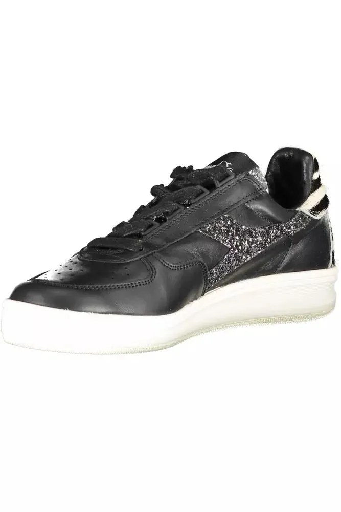 Diadora Sleek  Leather Sneakers with Contrast Women's Accents
