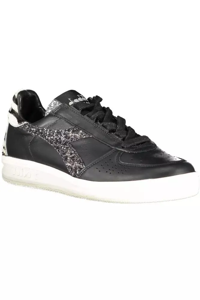 Diadora Sleek  Leather Sneakers with Contrast Women's Accents