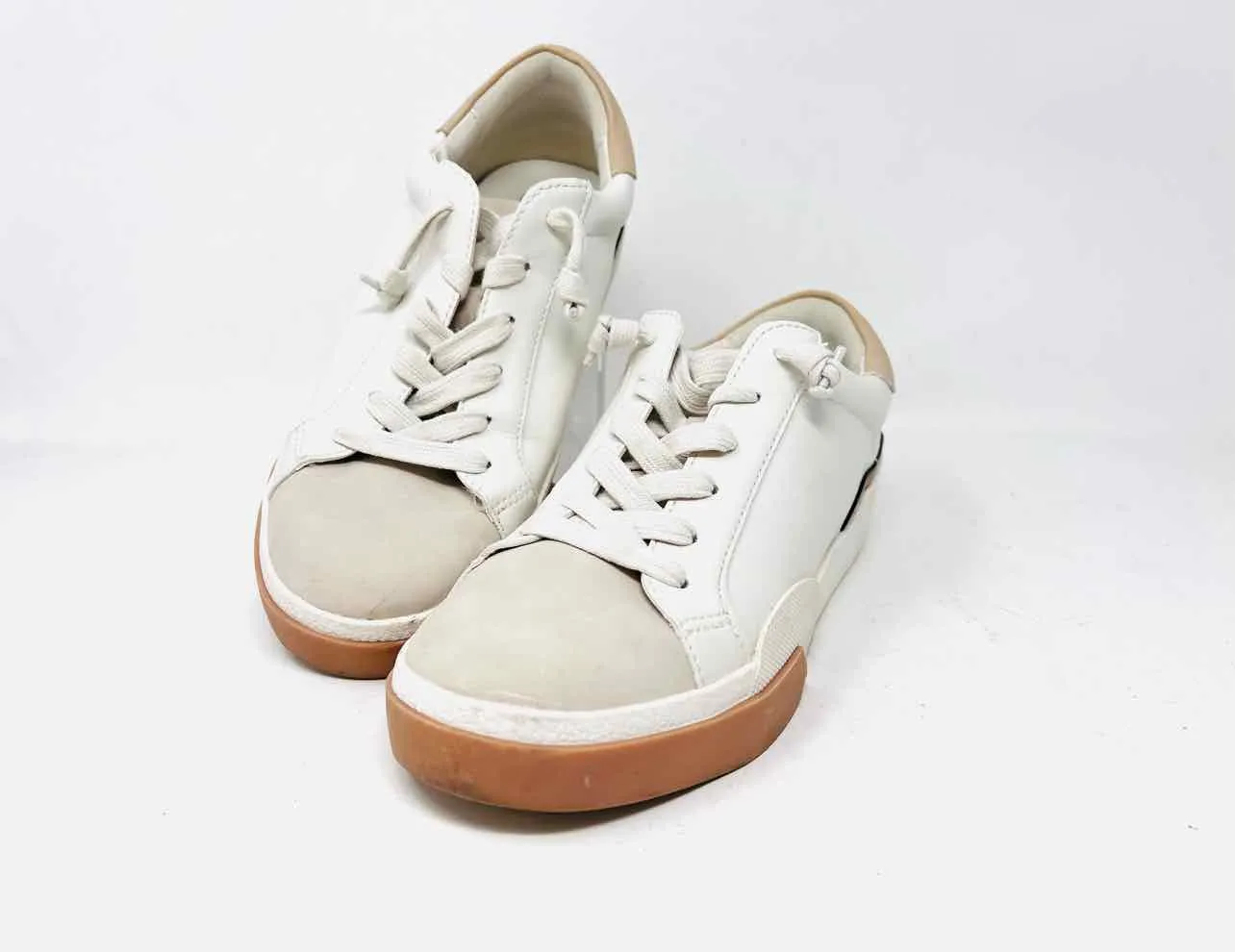 Dolce Vita Size 8 Wh/Br/Gld Color Block Metallic Shoes Sneakers