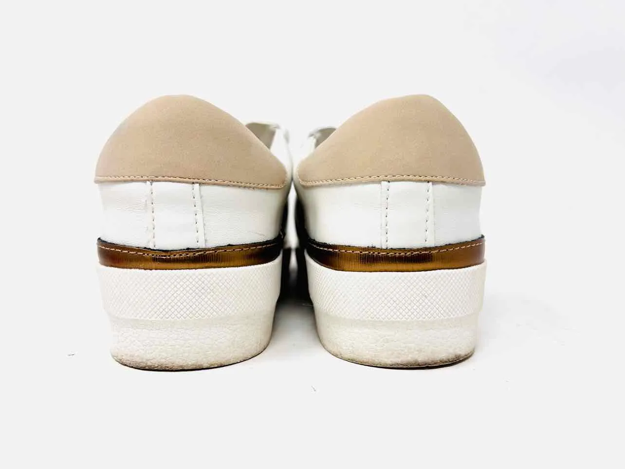 Dolce Vita Size 8 Wh/Br/Gld Color Block Metallic Shoes Sneakers