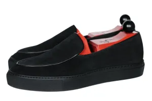 Ellensburg - Black Suede / Black Calf Piping - PRE SALE