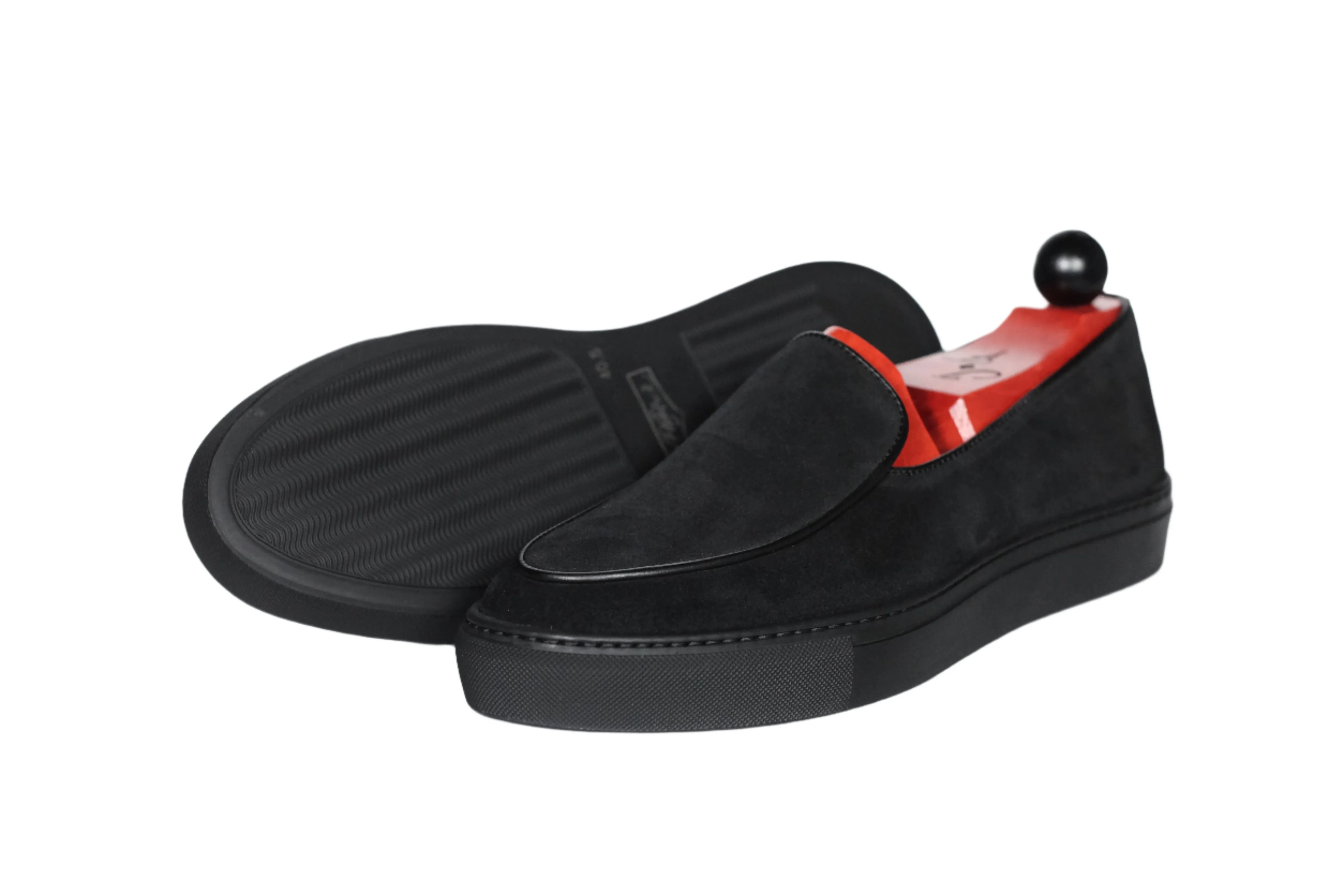 Ellensburg - Black Suede / Black Calf Piping - PRE SALE