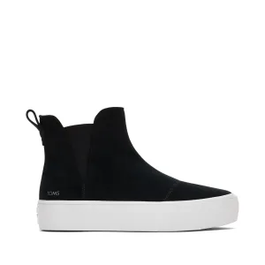 Fenix Platform Chelsea Black Suede Sneaker