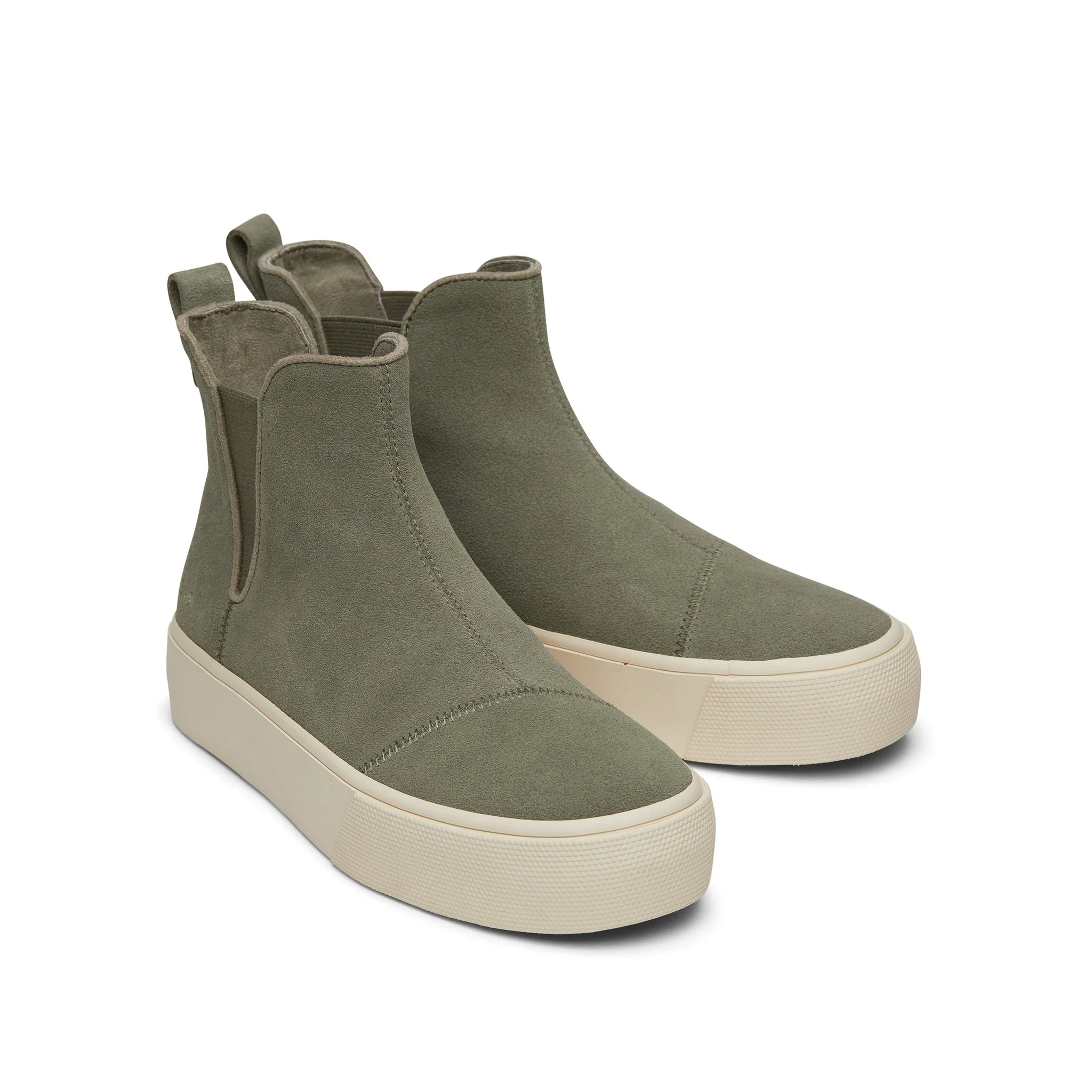 Fenix Platform Chelsea Vetiver Suede Sneaker