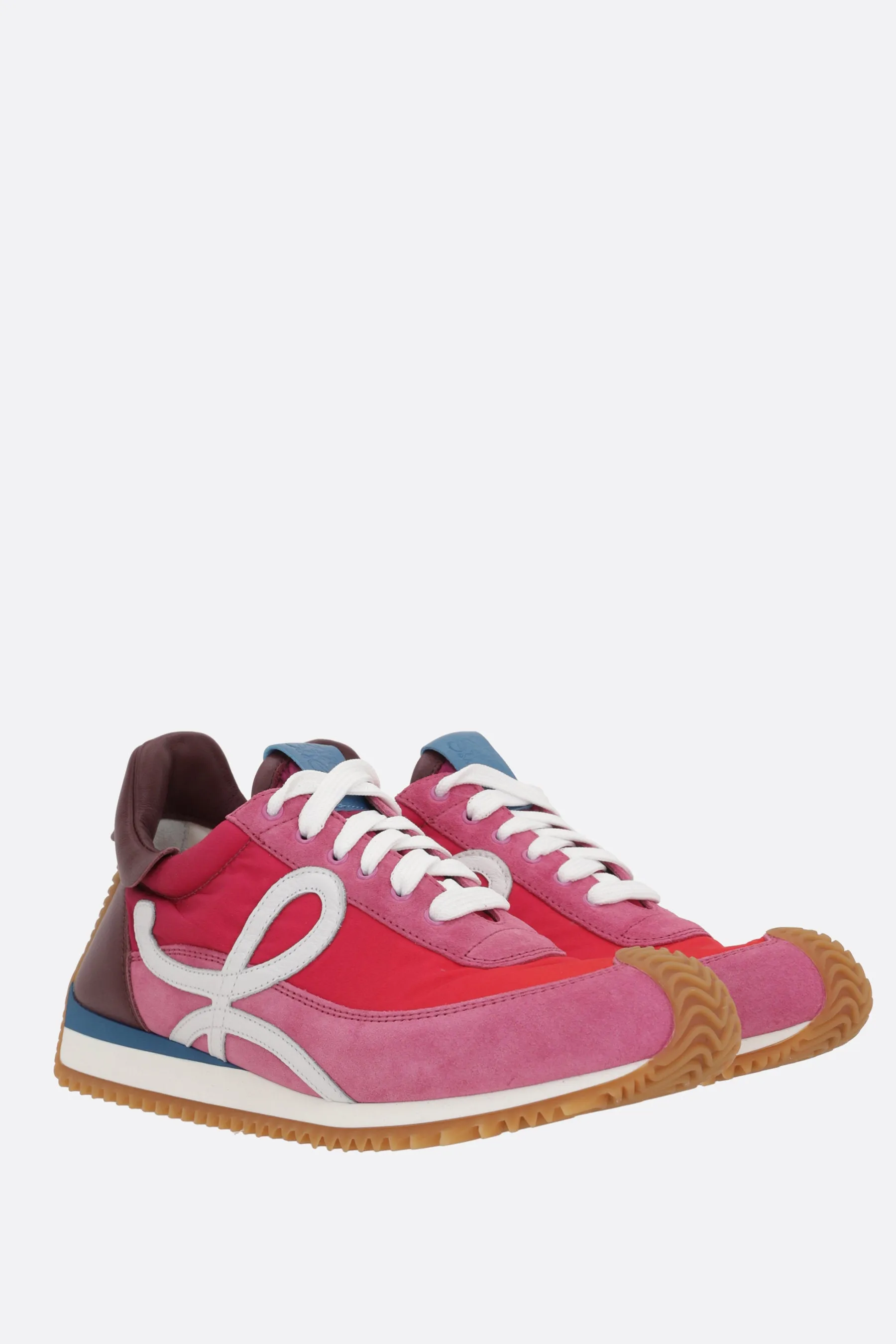 Flow sneakers in suede and nylon