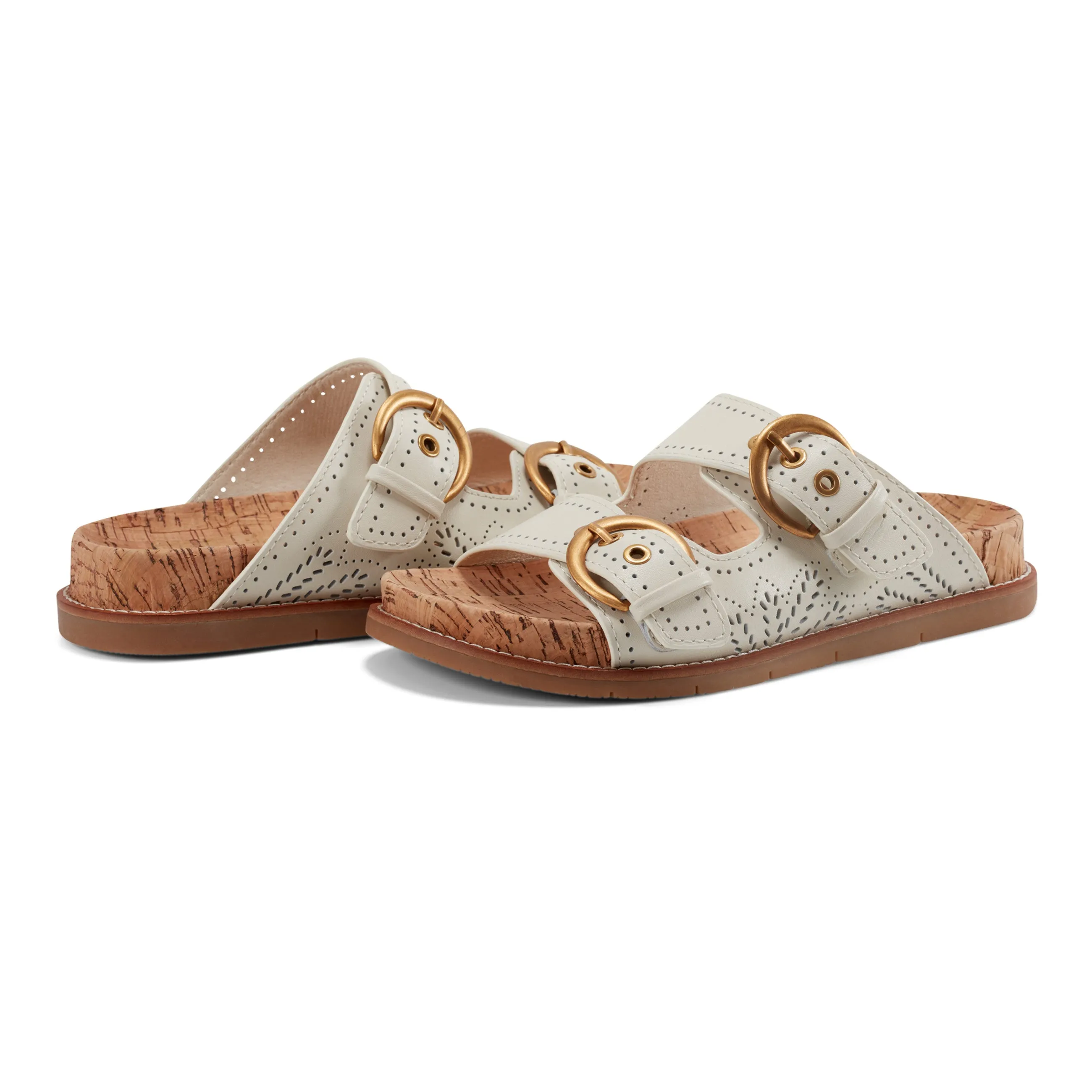 Francii Round Toe Casual Slip-on Flat Sandals
