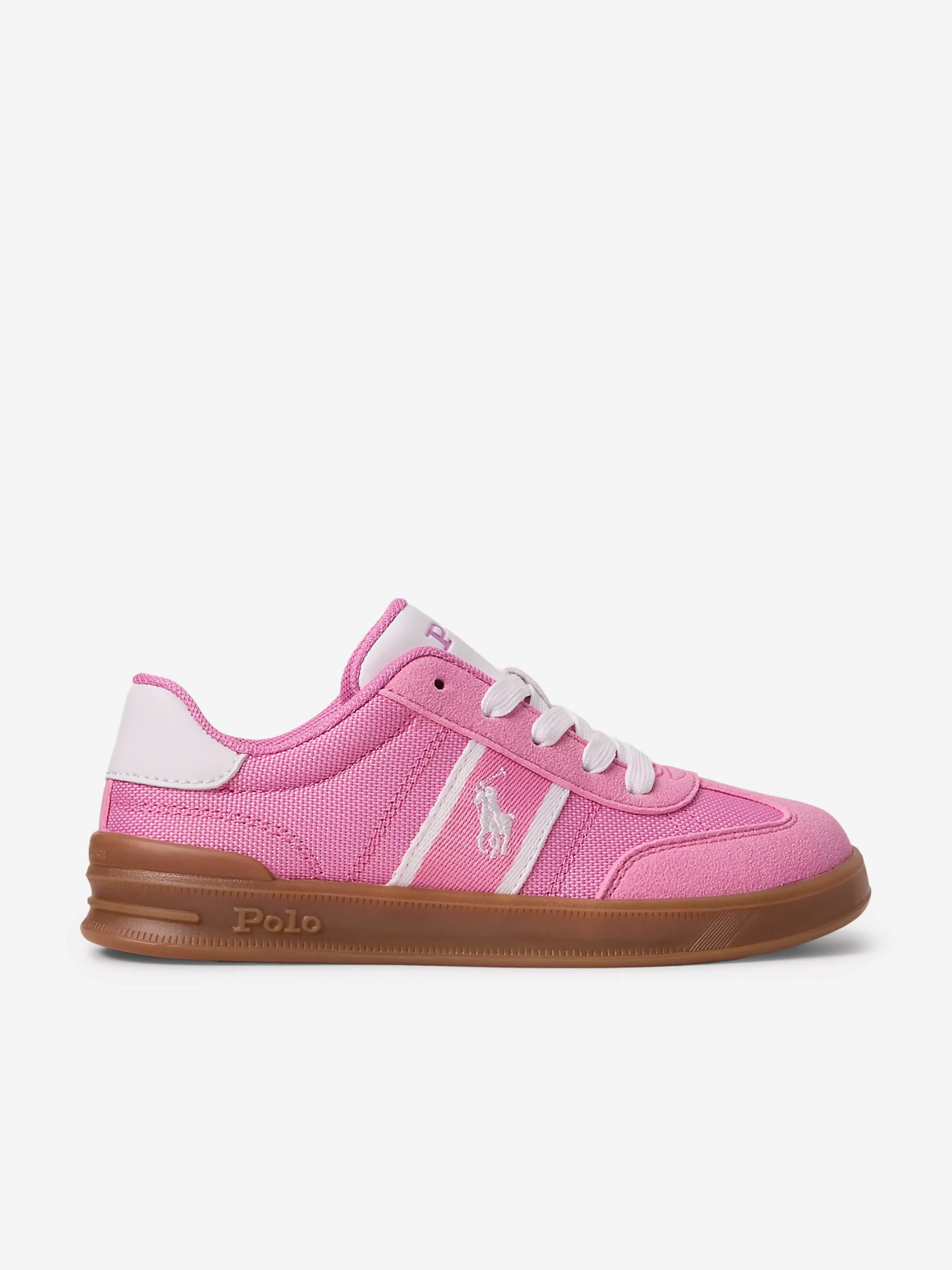 Girls Heritage Court III T-Toe Trainers in Pink