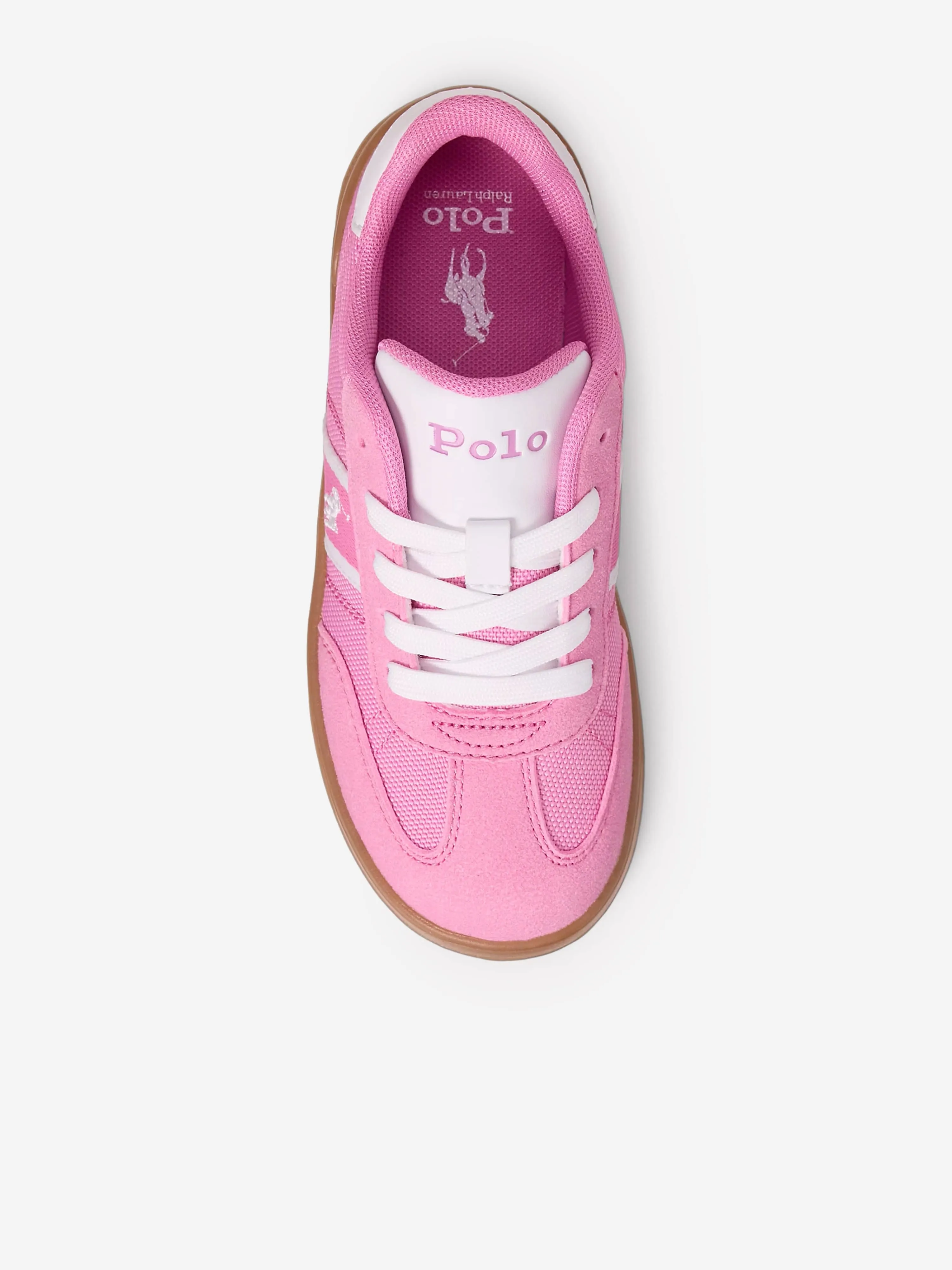 Girls Heritage Court III T-Toe Trainers in Pink