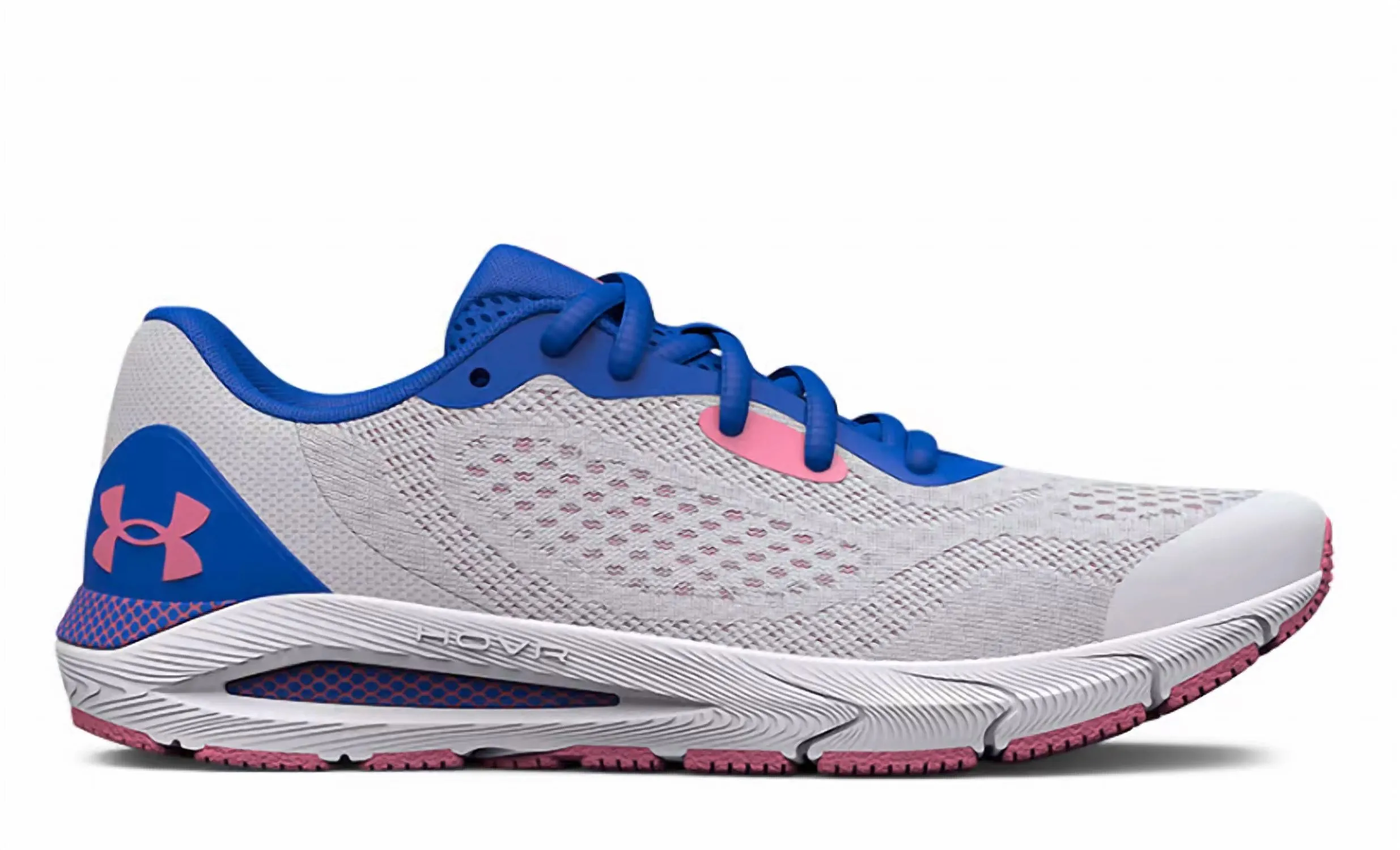 Girls Hovr Sonic 5 Ggs Running Shoe In Halo Gray / Flamingo