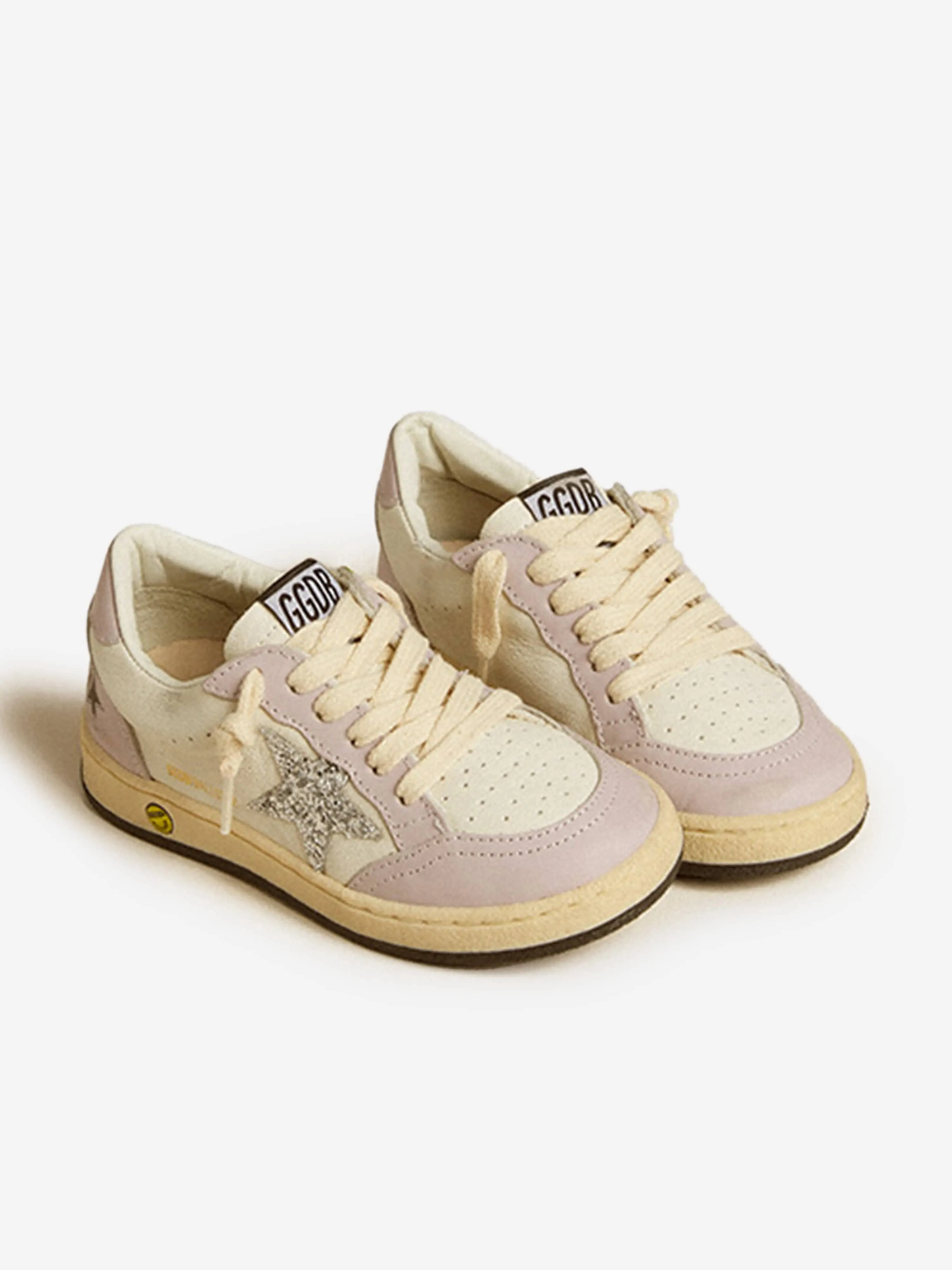 Girls Leather Ballstar Trainers in White