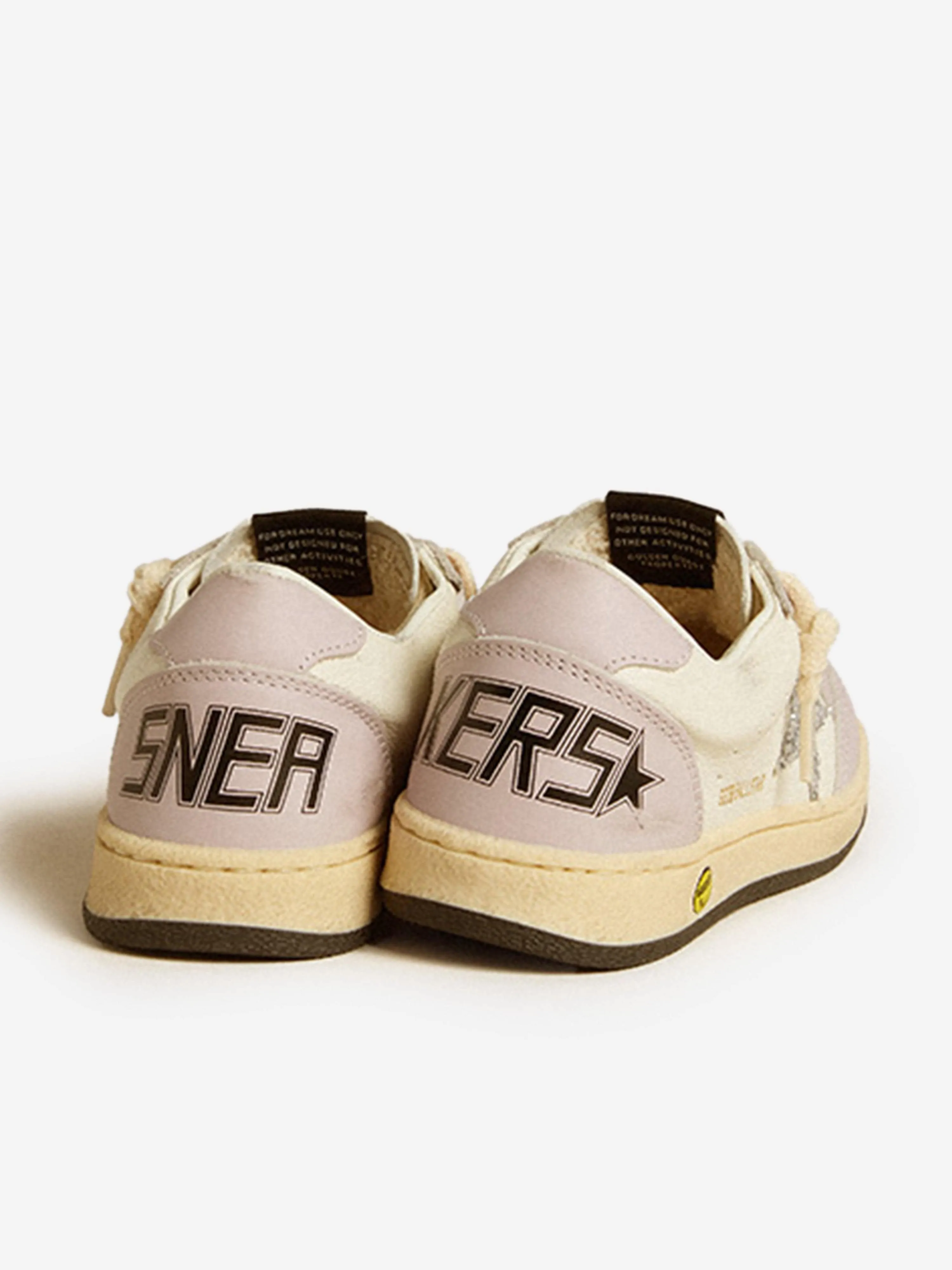 Girls Leather Ballstar Trainers in White