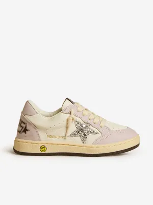 Girls Leather Ballstar Trainers in White