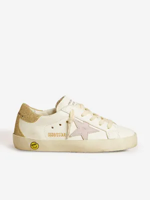Girls Leather Super-Star Classic Trainers in White