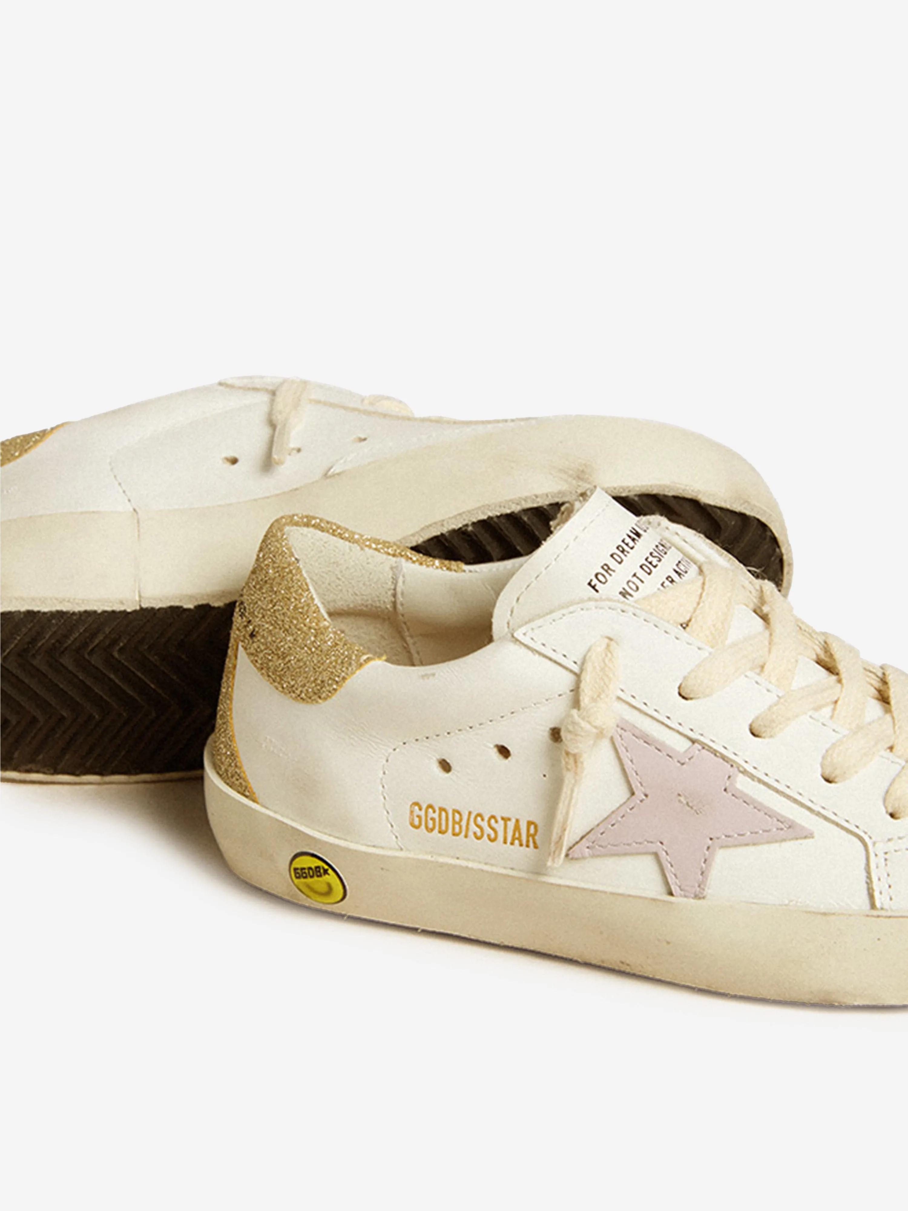 Girls Leather Super-Star Classic Trainers in White