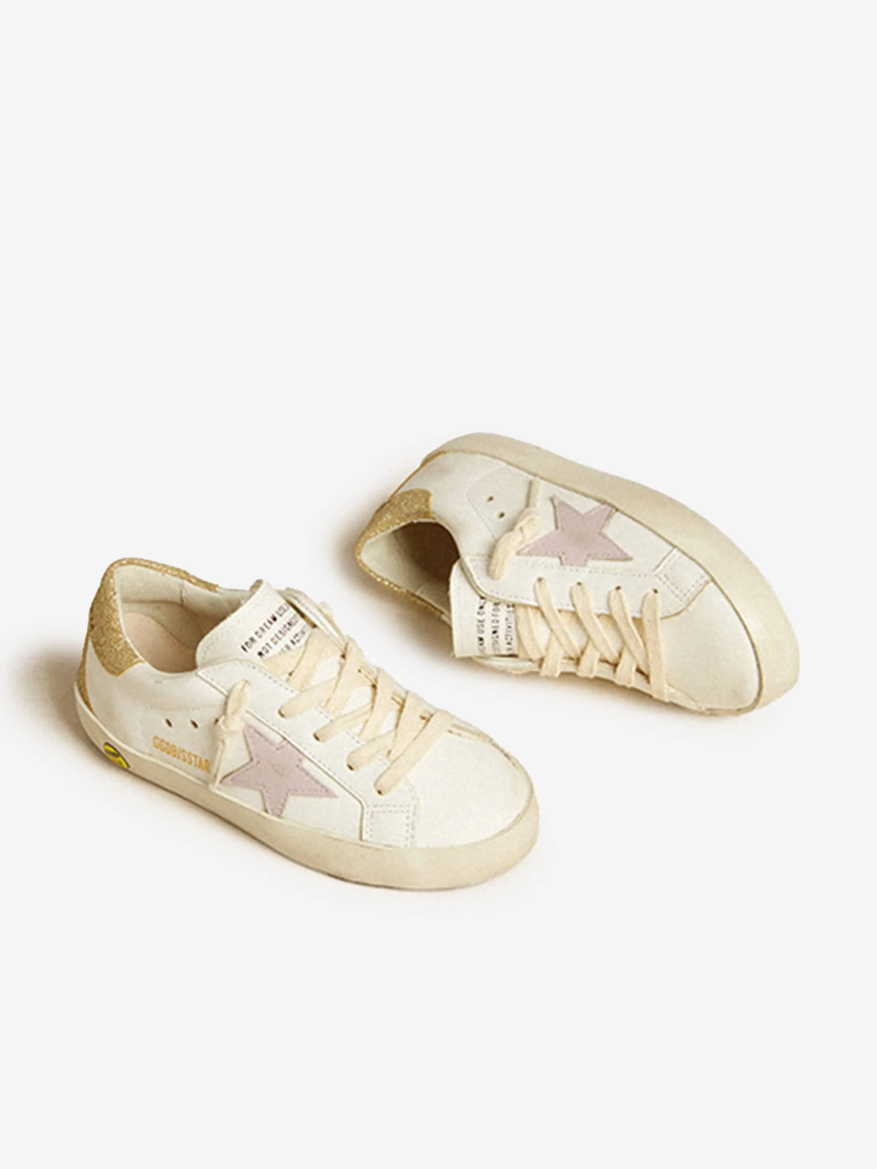 Girls Leather Super-Star Classic Trainers in White