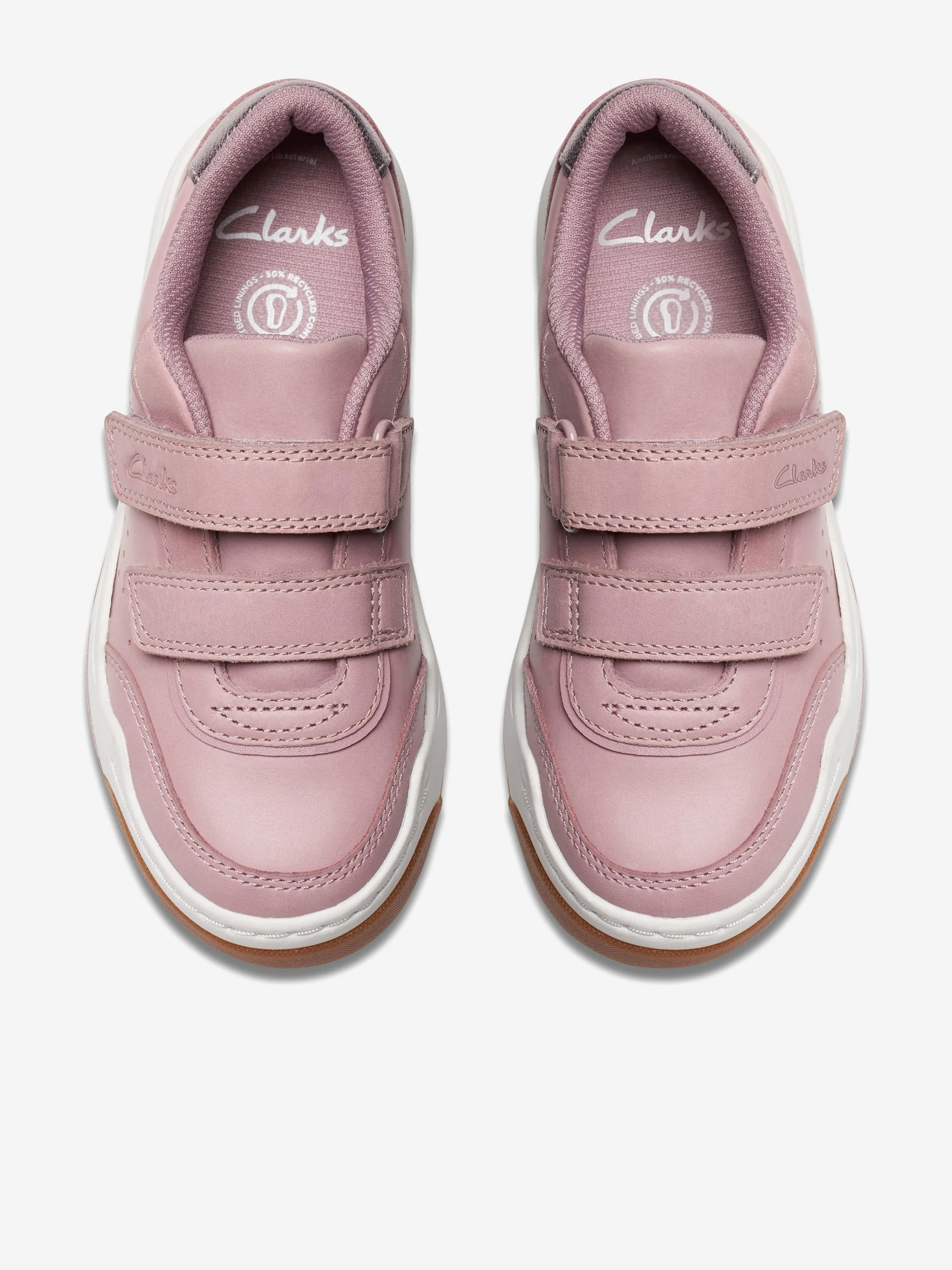 Girls Leather Urban Solo Trainers in Pink
