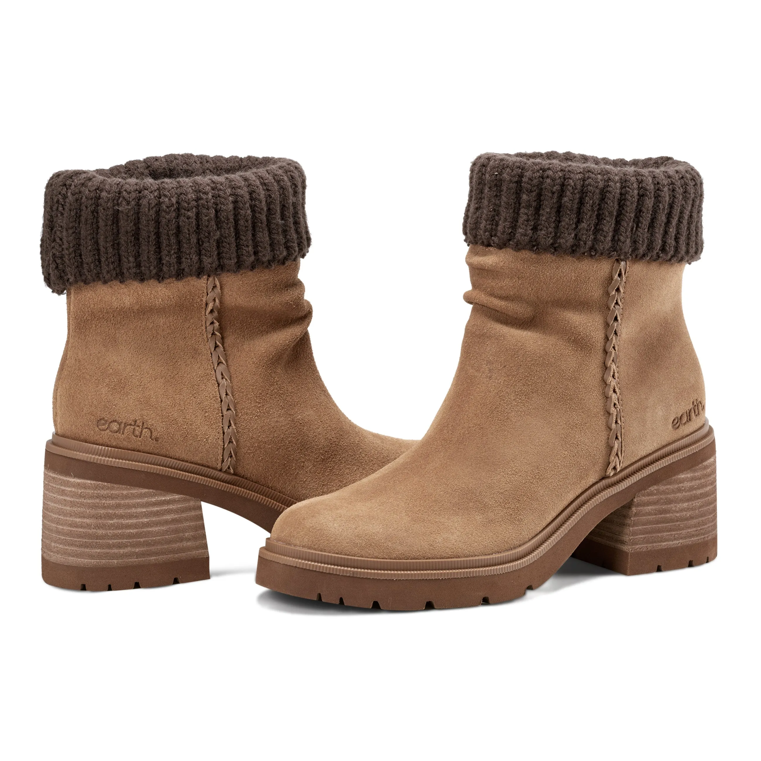 Gresa Waterproof Block Heel Round Toe Casual Booties
