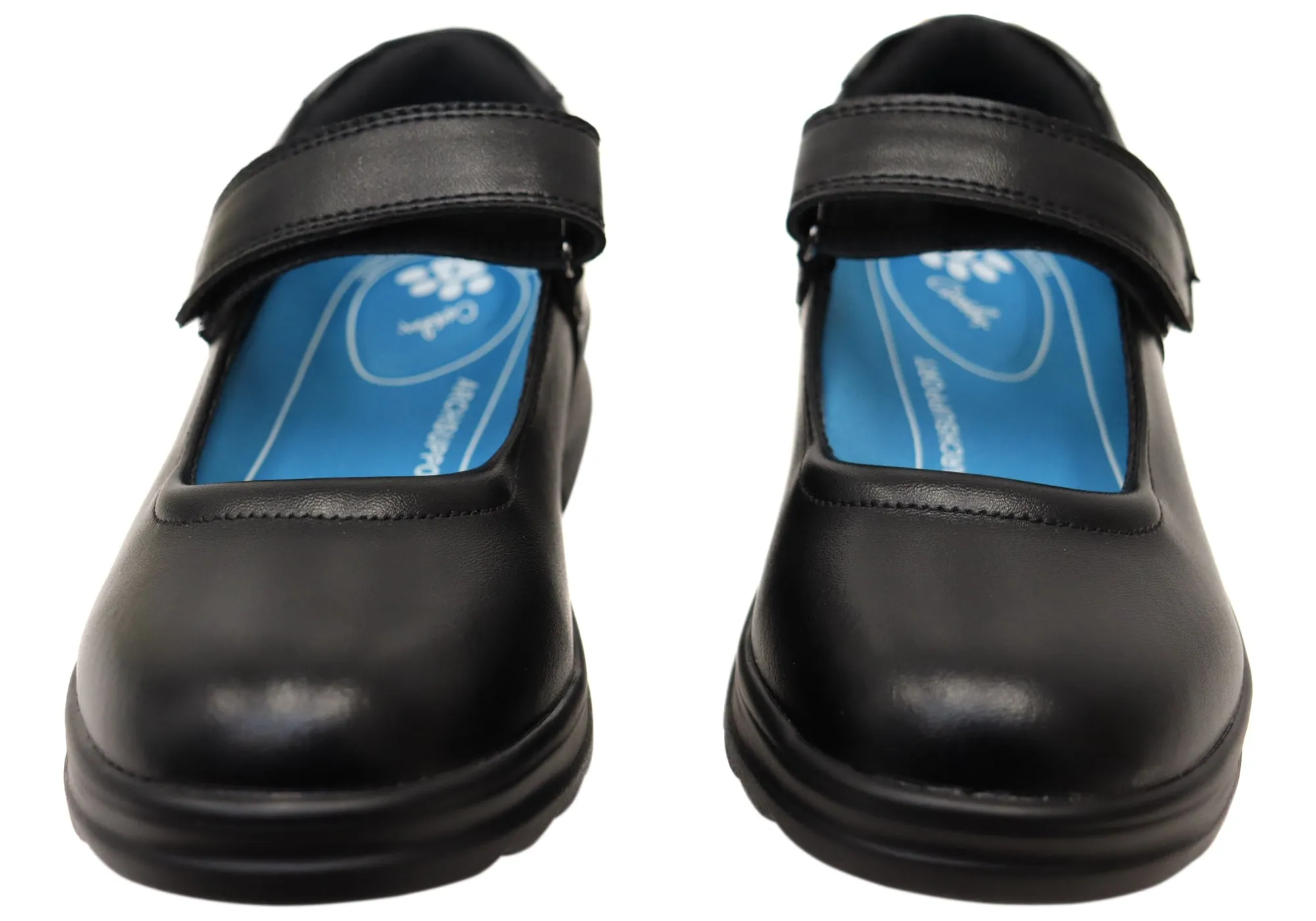 Grosby Ella Jnr 2 Kids Girls Leather Mary Jane School Shoes Grosby Shoes