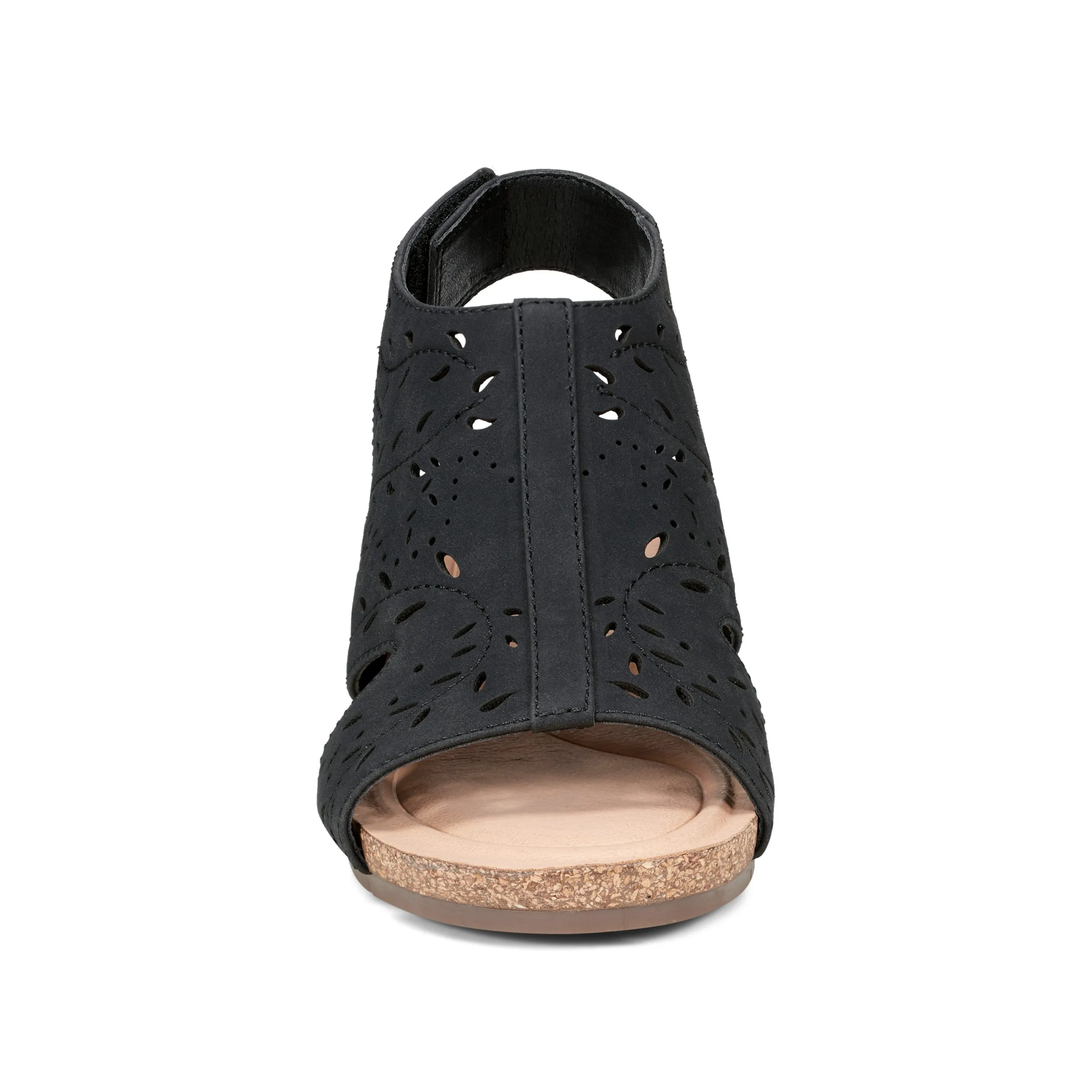 Halin Round Toe Casual Slingback Wedge Sandals