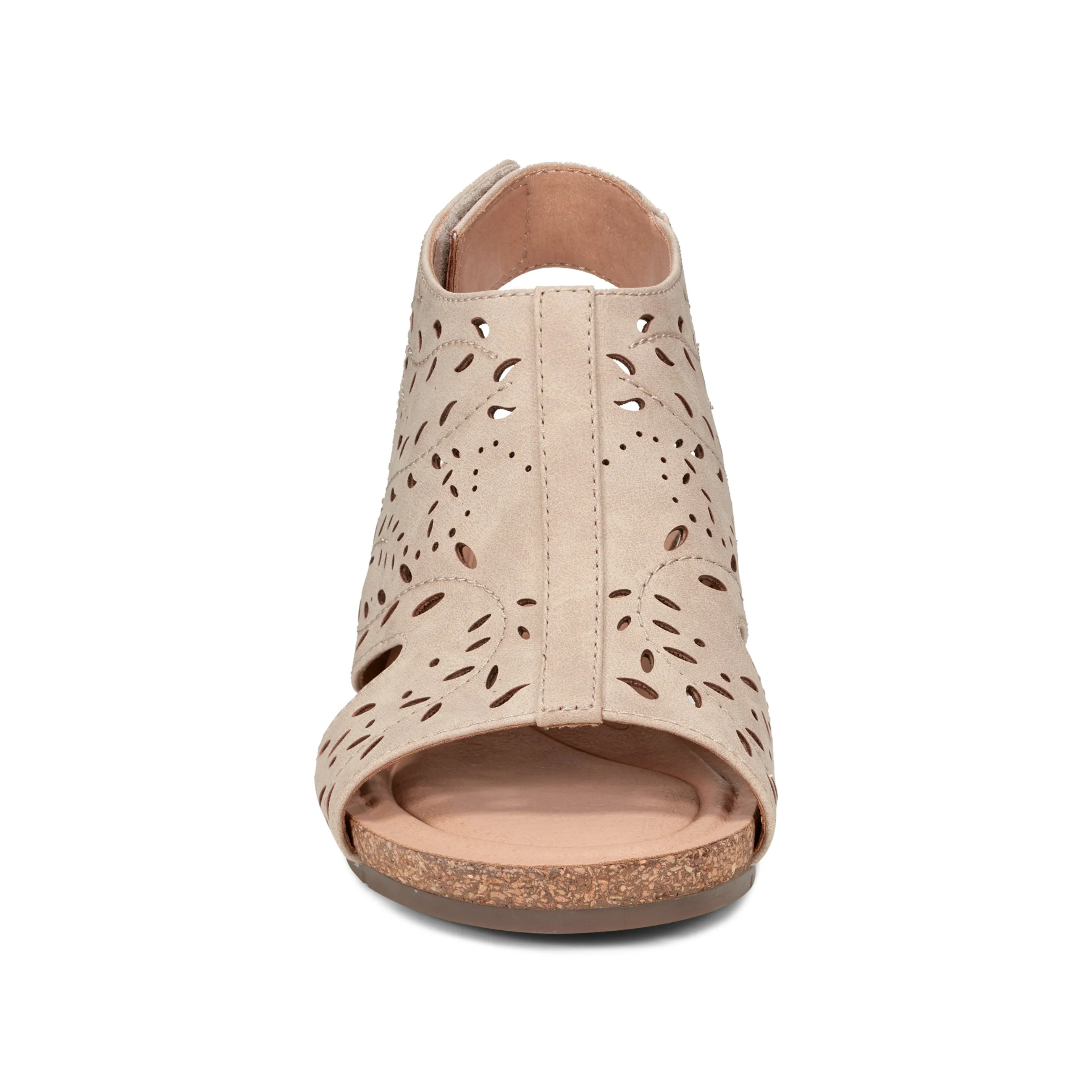 Halin Round Toe Casual Slingback Wedge Sandals