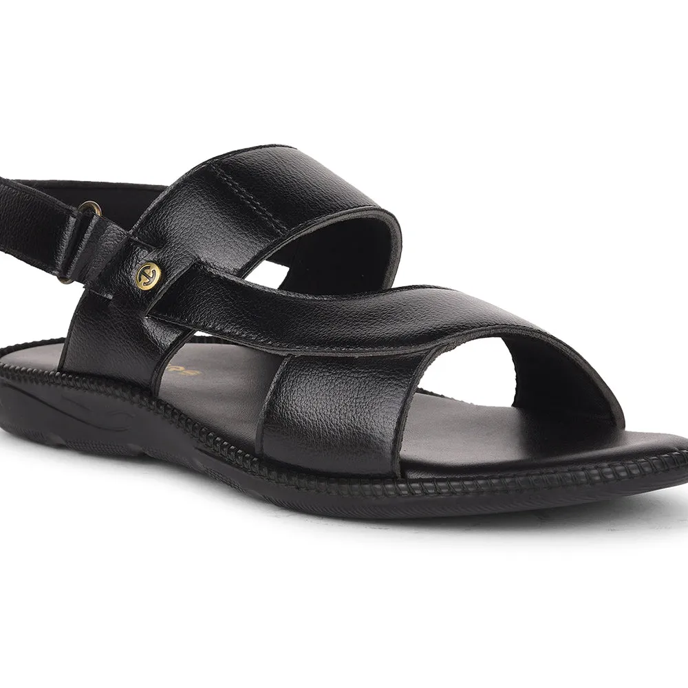 Healers Black Casual Sandal For Men VCL-103 By Liberty