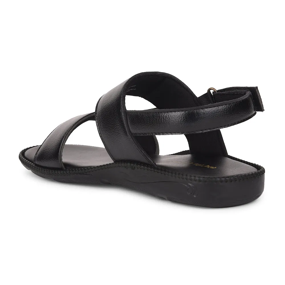 Healers Black Casual Sandal For Men VCL-103 By Liberty