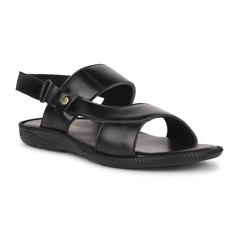 Healers Black Casual Sandal For Men VCL-103 By Liberty