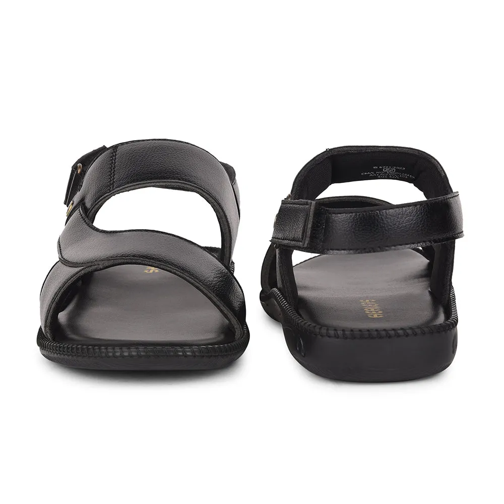 Healers Black Casual Sandal For Men VCL-103 By Liberty