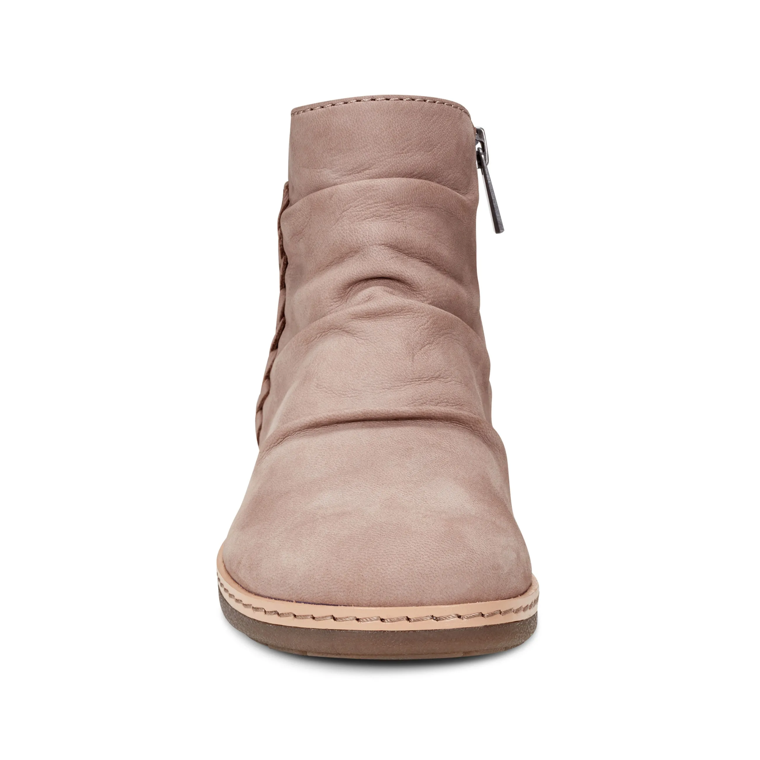Hilaree Water Repellent Round Toe Ruched Casual Booties